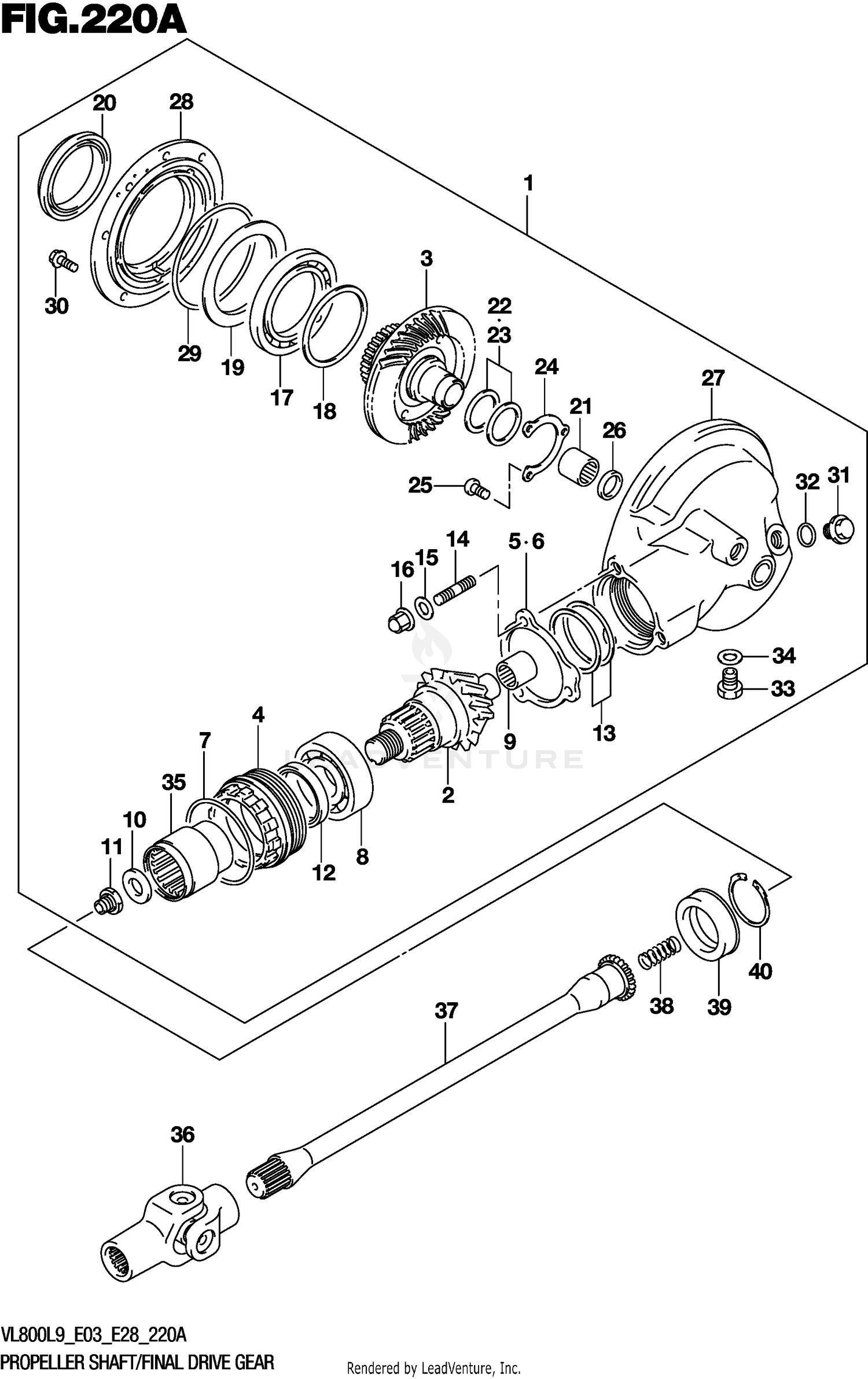 PROPELLER SHAFT/FINAL DRIVE GEAR