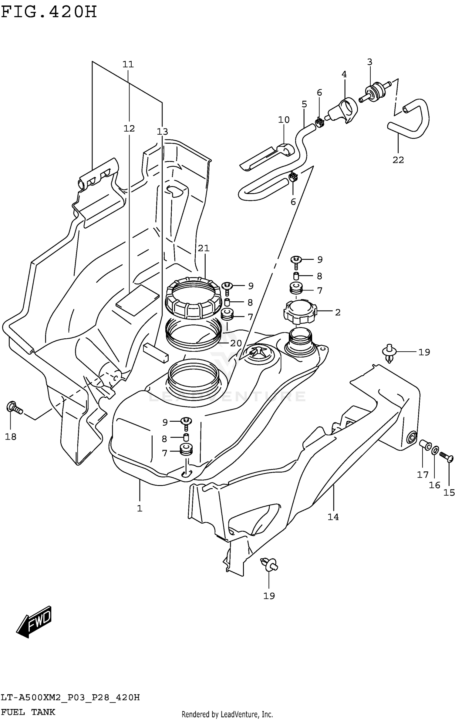 FUEL TANK (LT-A500XPZM2 P28)