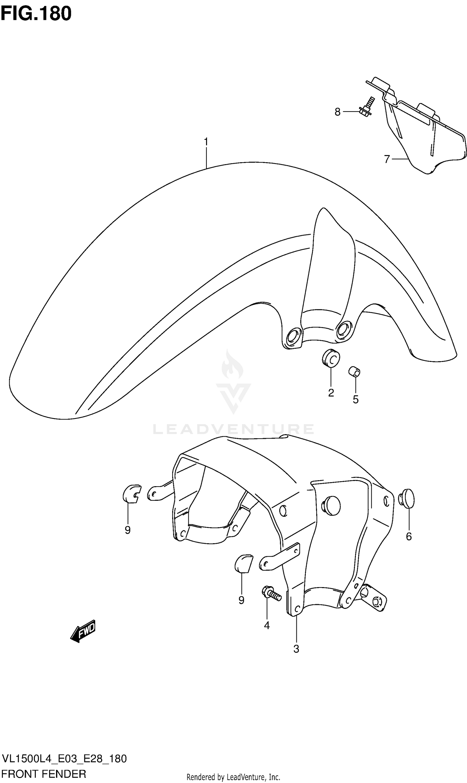 FRONT FENDER (VL1500L4 E28)