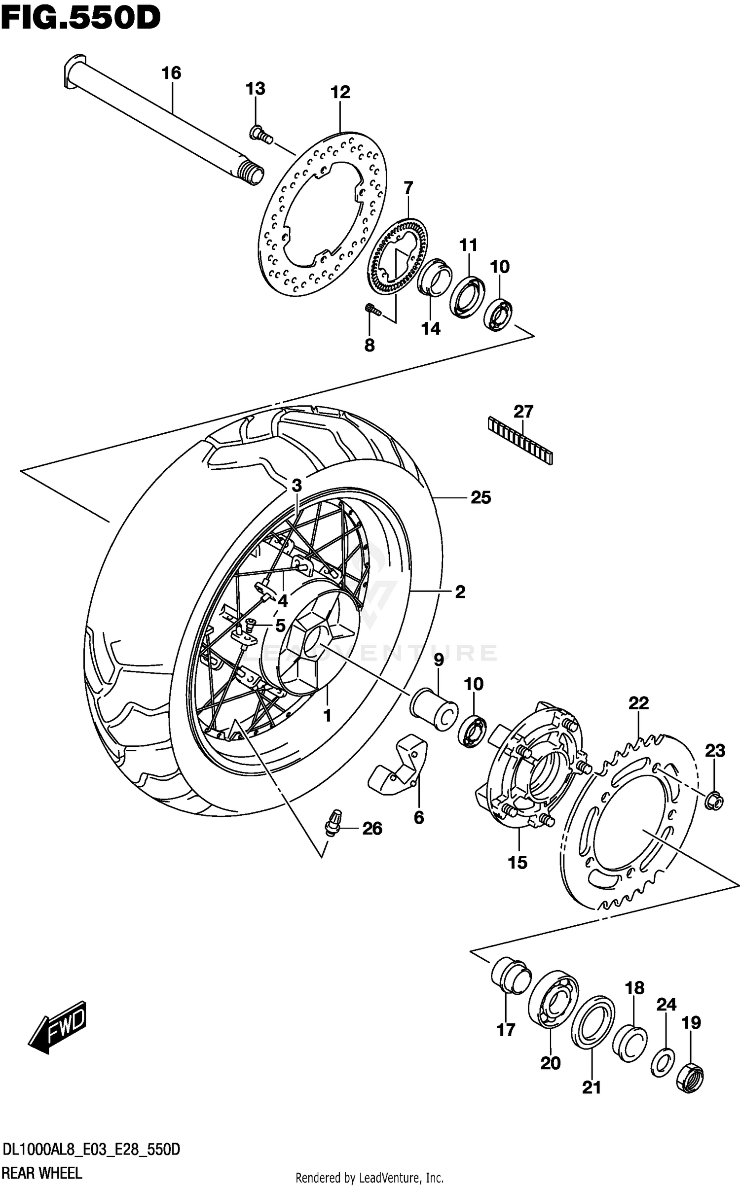 REAR WHEEL (DL1000XAL8 E03)