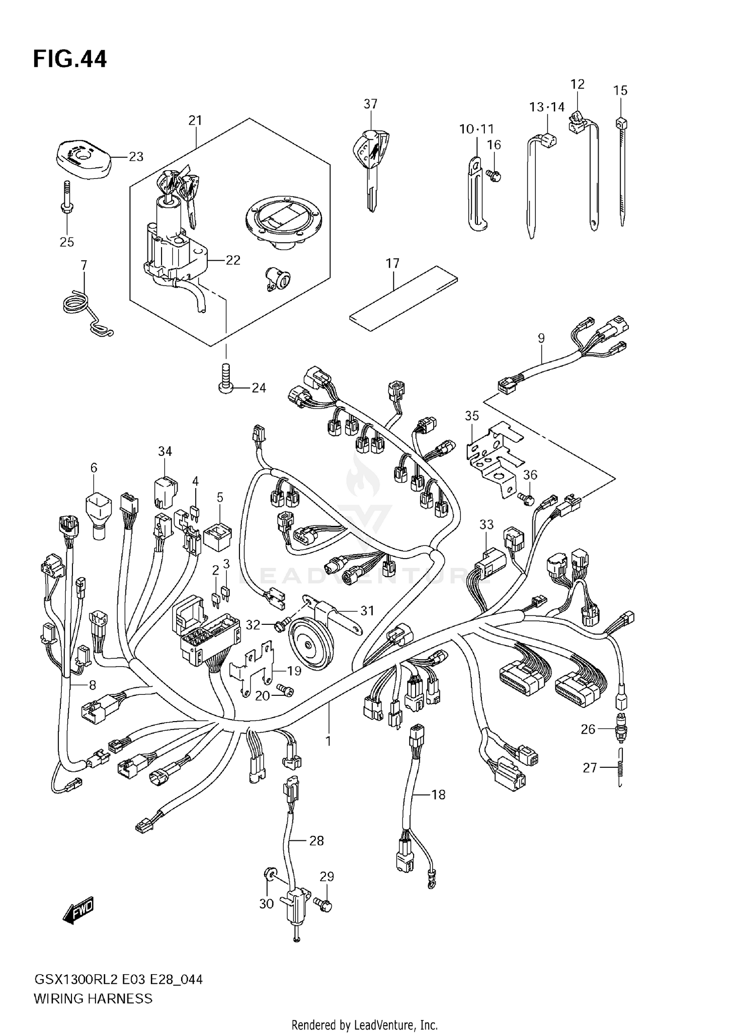 WIRING HARNESS (GSX1300R L2 E33)