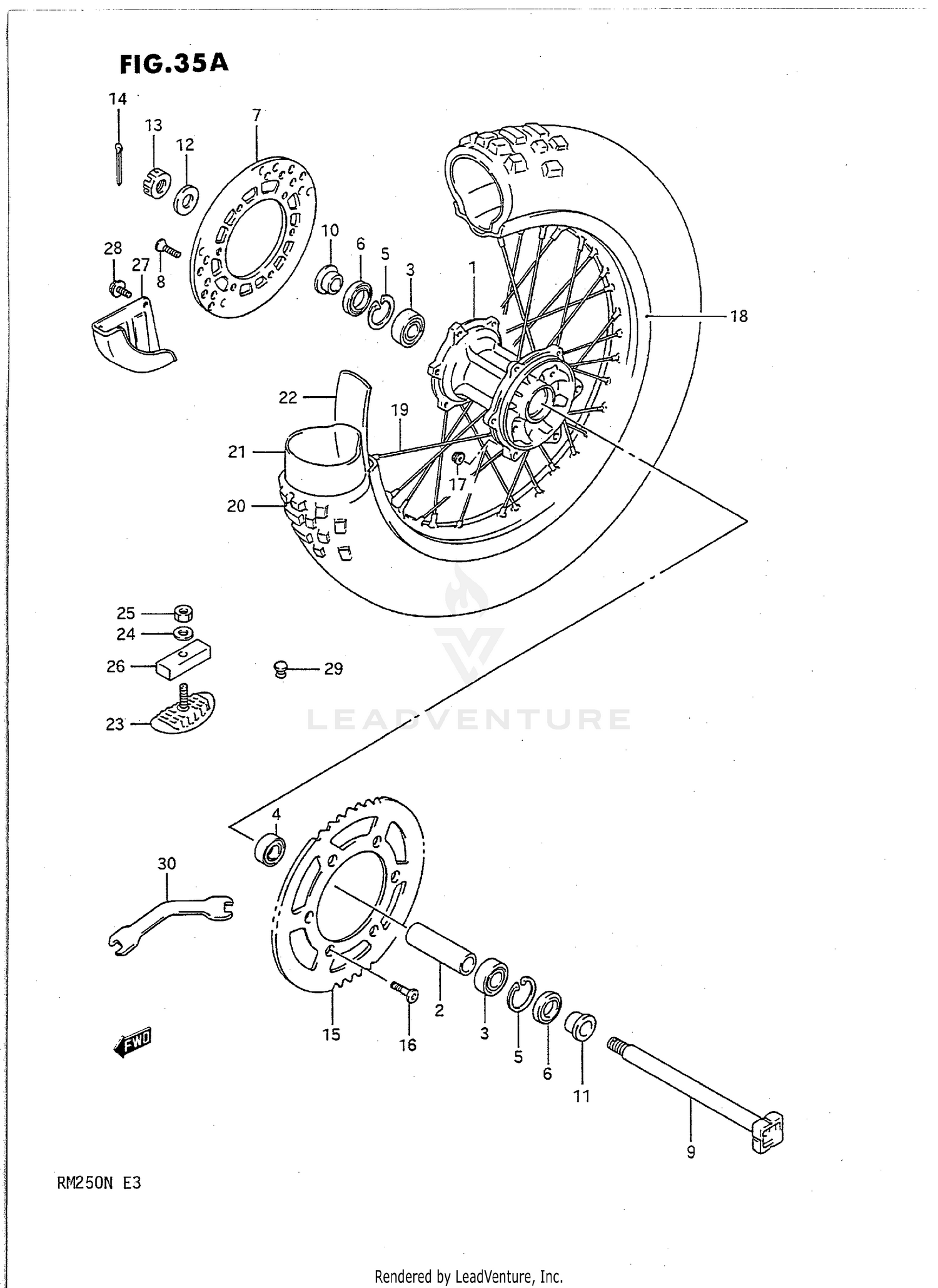REAR WHEEL (MODEL L/M)