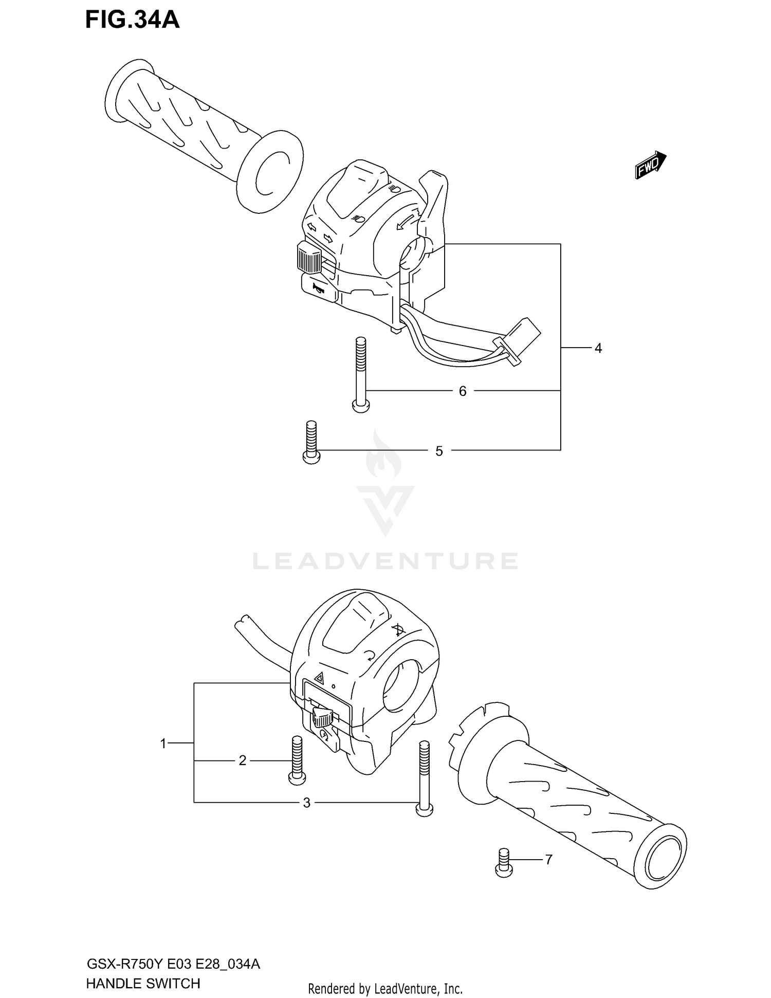 HANDLE SWITCH (MODEL K3)