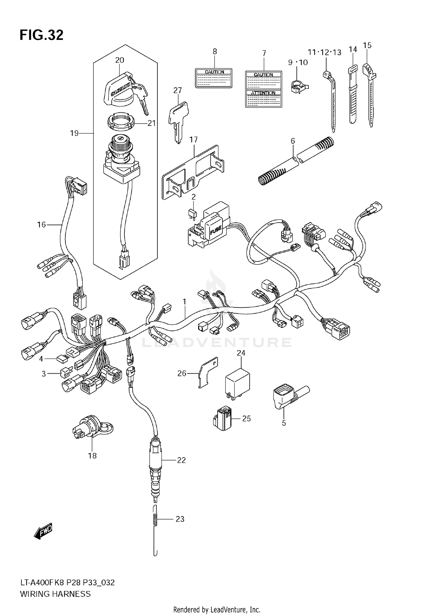 WIRING HARNESS (MODEL K8/K9)