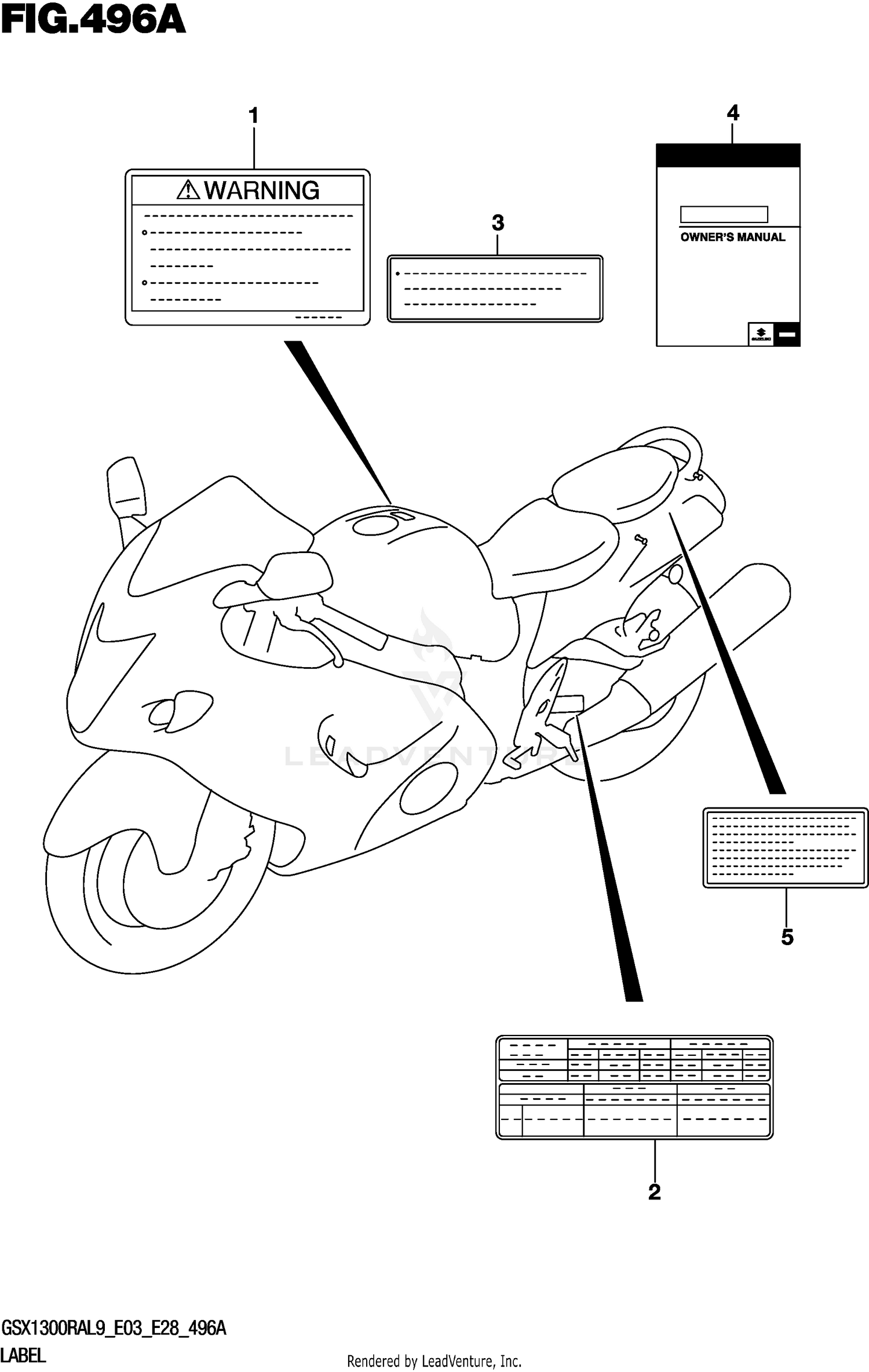 LABEL (GSX1300RAL8 E03)
