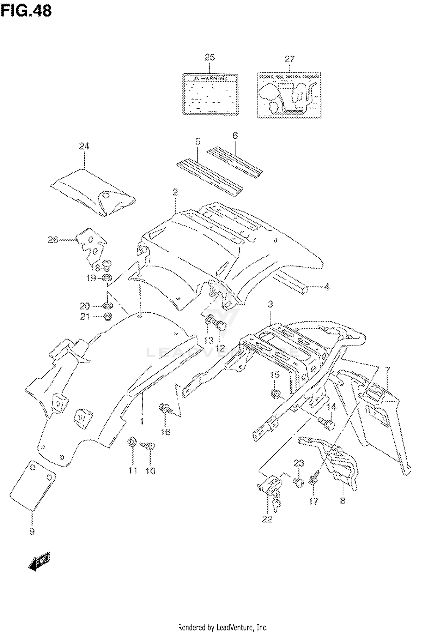 REAR FENDER (MODEL N/P)