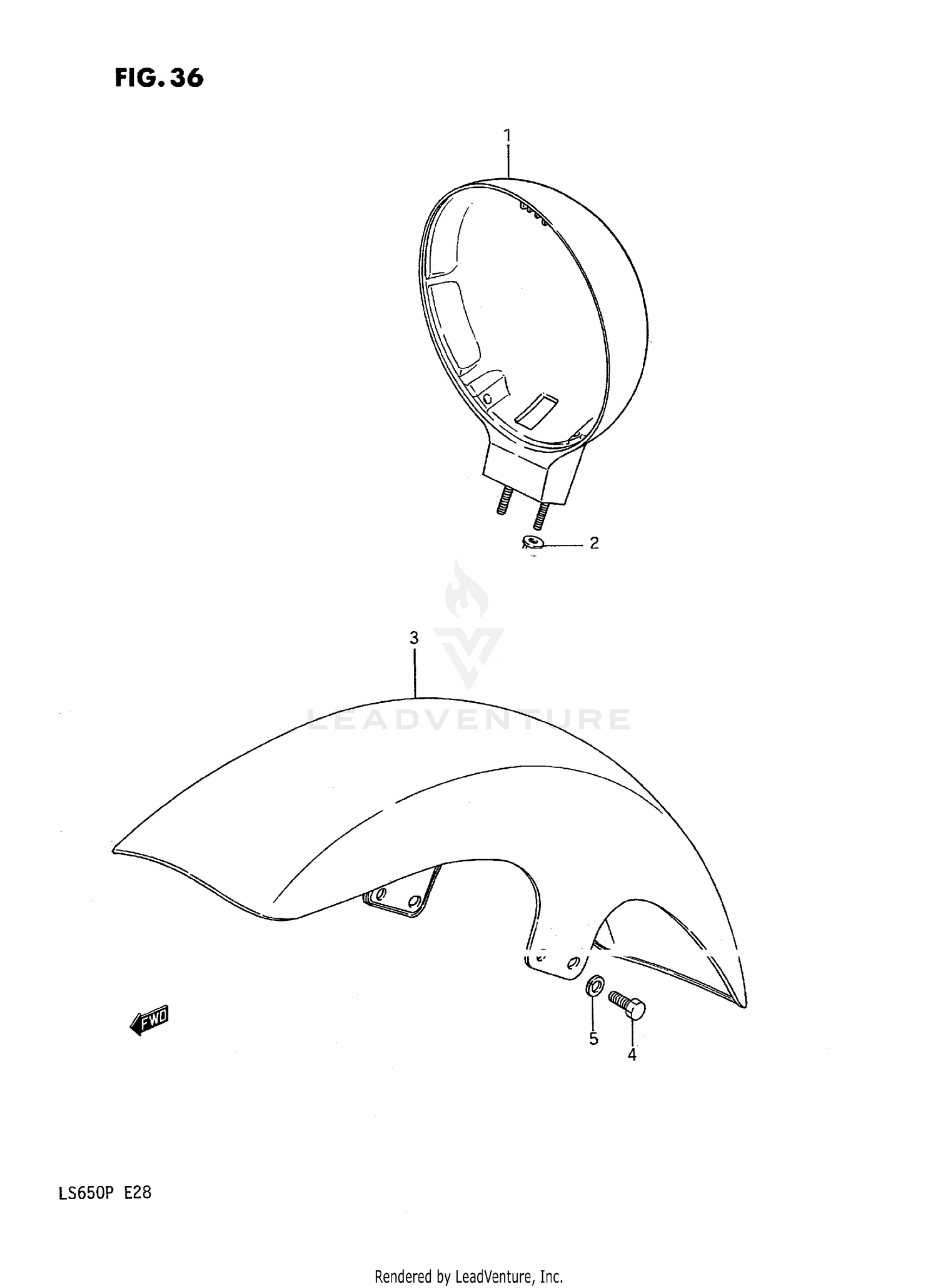 HEADLAMP HOUSING - FRONT FENDER