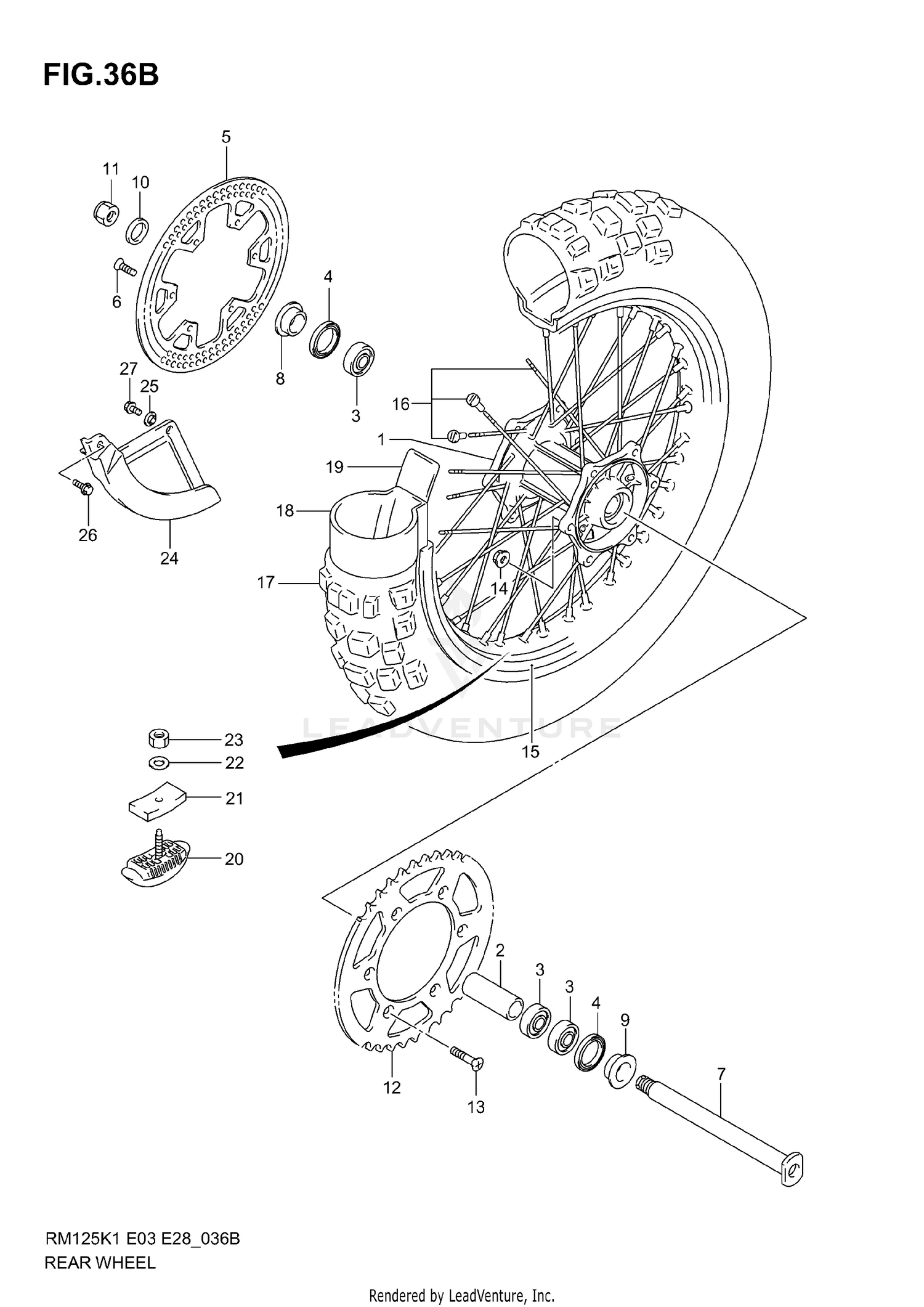 REAR WHEEL (MODEL K4)