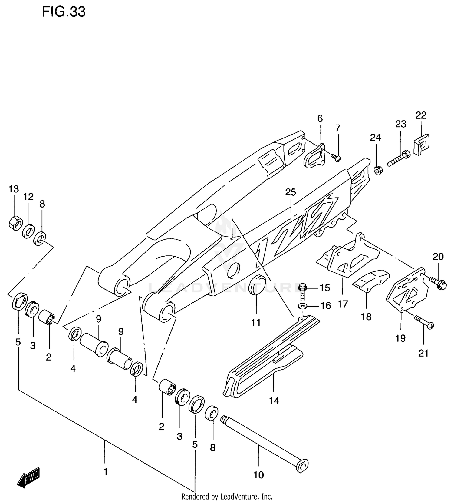 REAR SWINGING ARM (MODEL T)