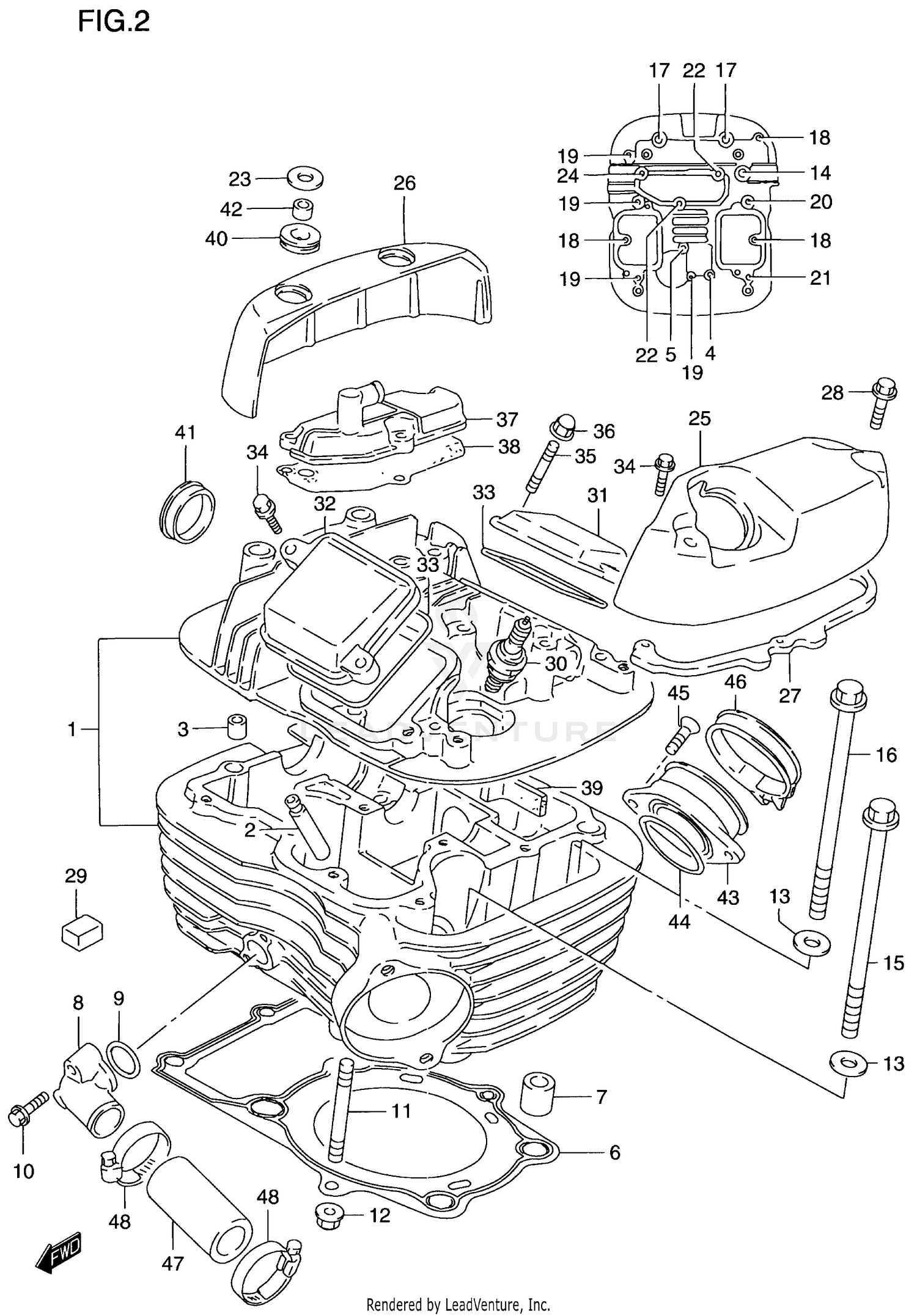 CYLINDER HEAD (REAR)