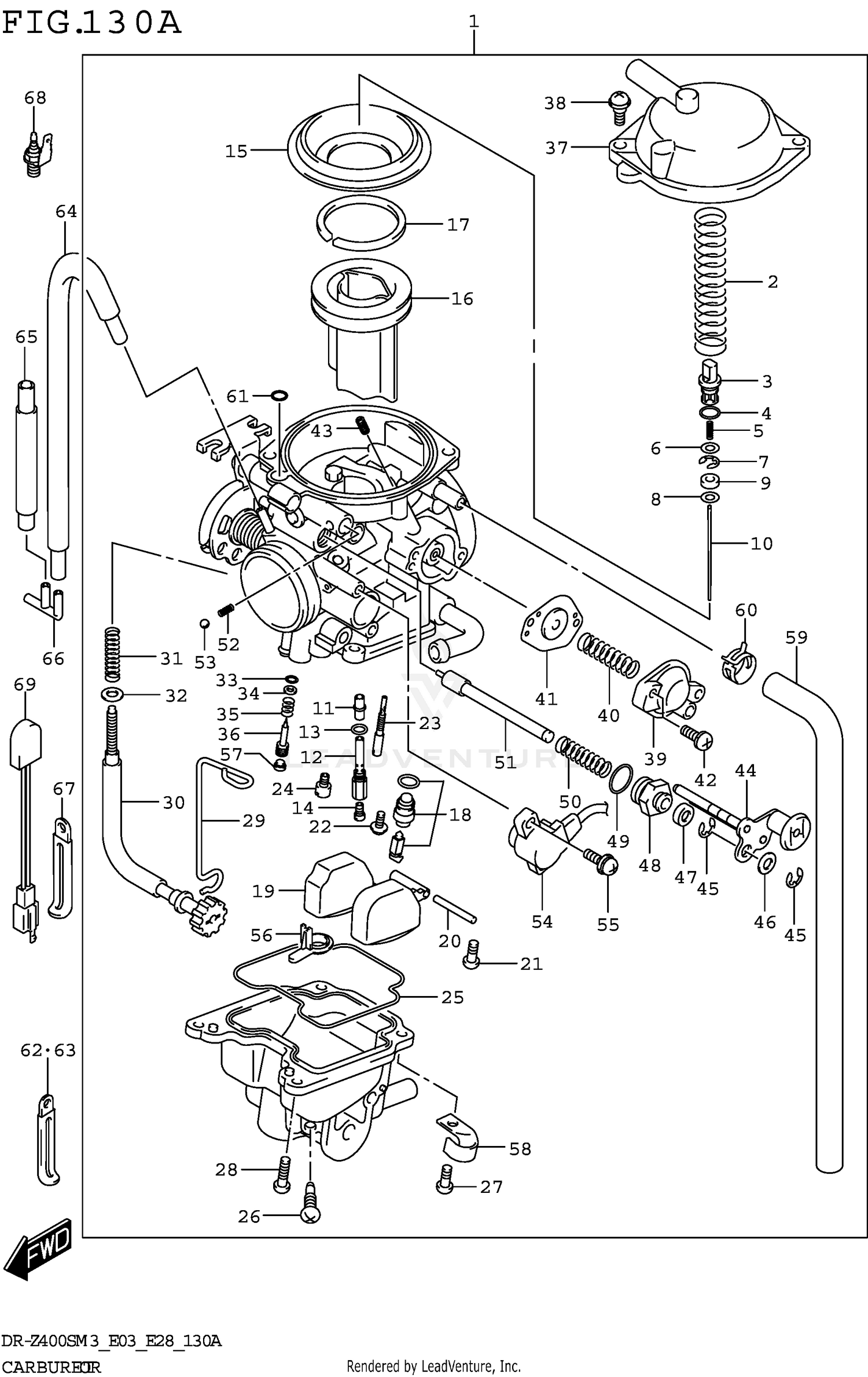 CARBURETOR (DR-Z400SM3 E03)