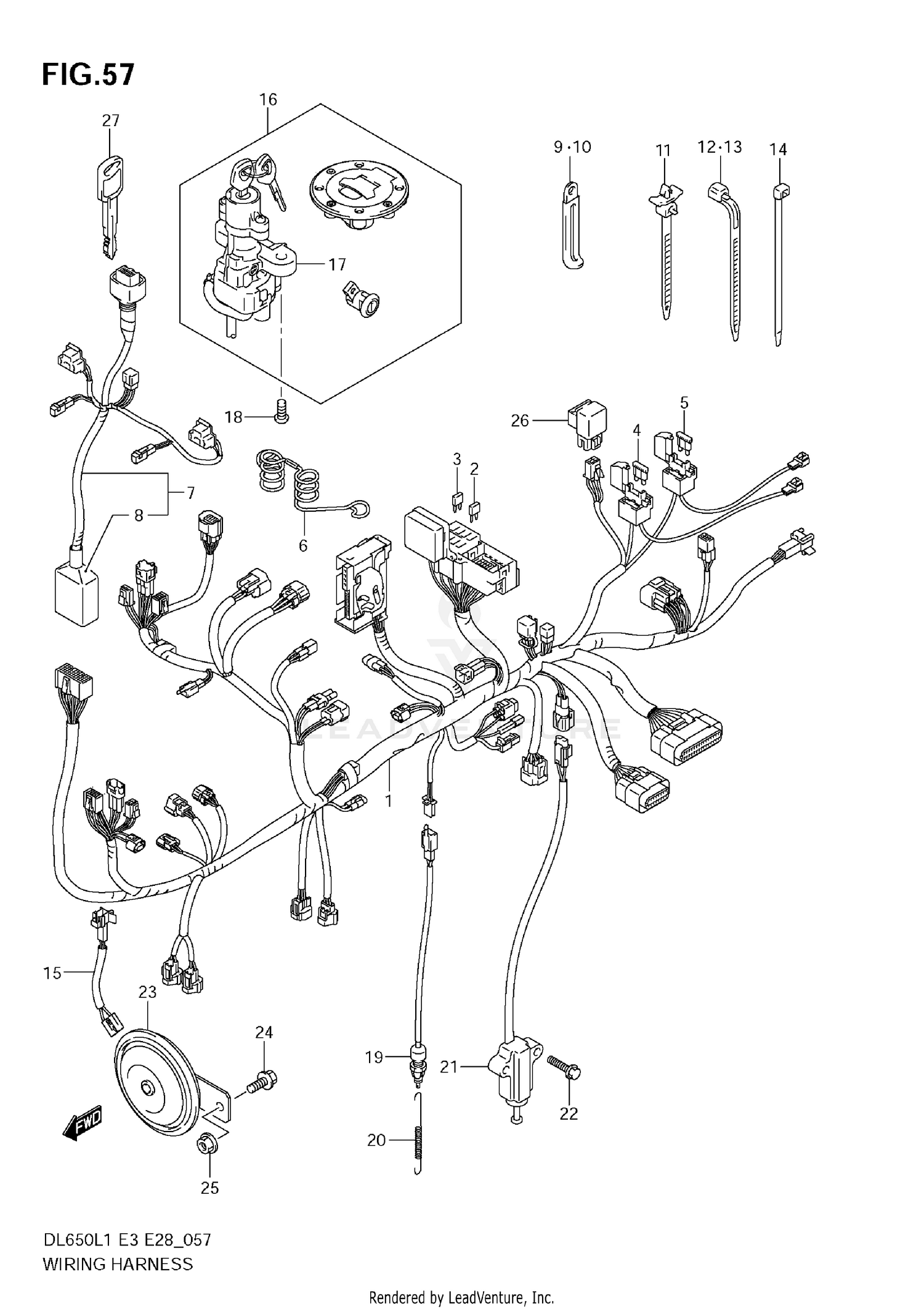 WIRING HARNESS (DL650A L1 E28)