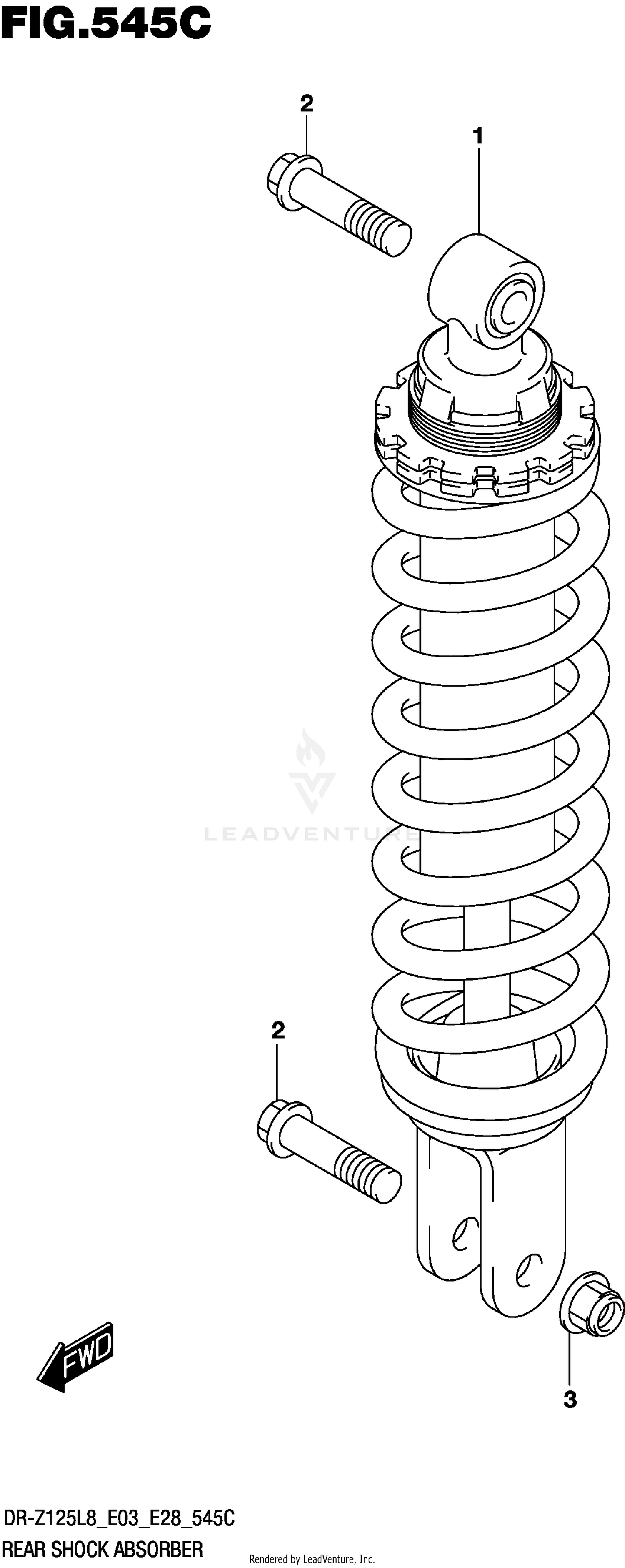 REAR SHOCK ABSORBER (DR-Z125LL8 E28)
