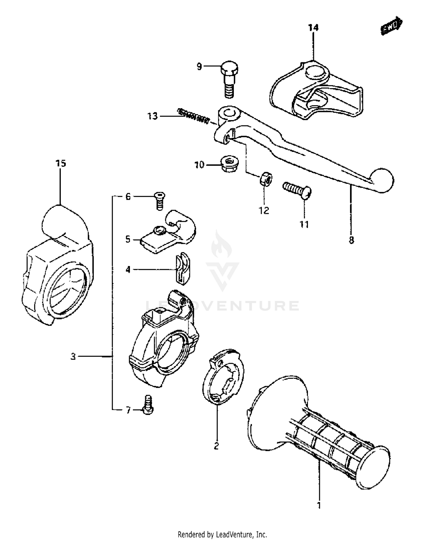RIGHT HANDLE SWITCH (MODEL G/H/J)