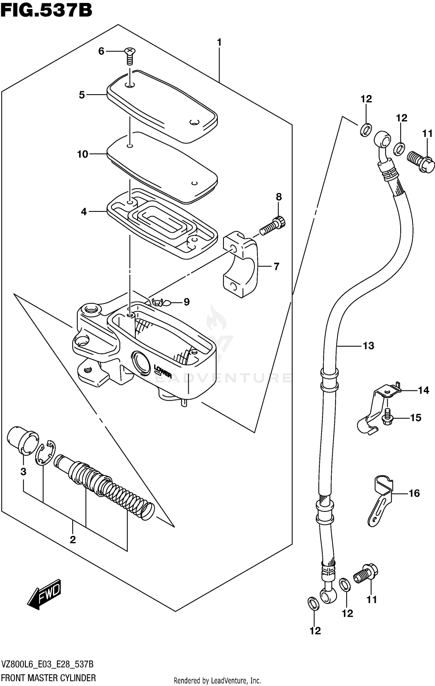 FRONT MASTER CYLINDER (VZ800L6 E28)