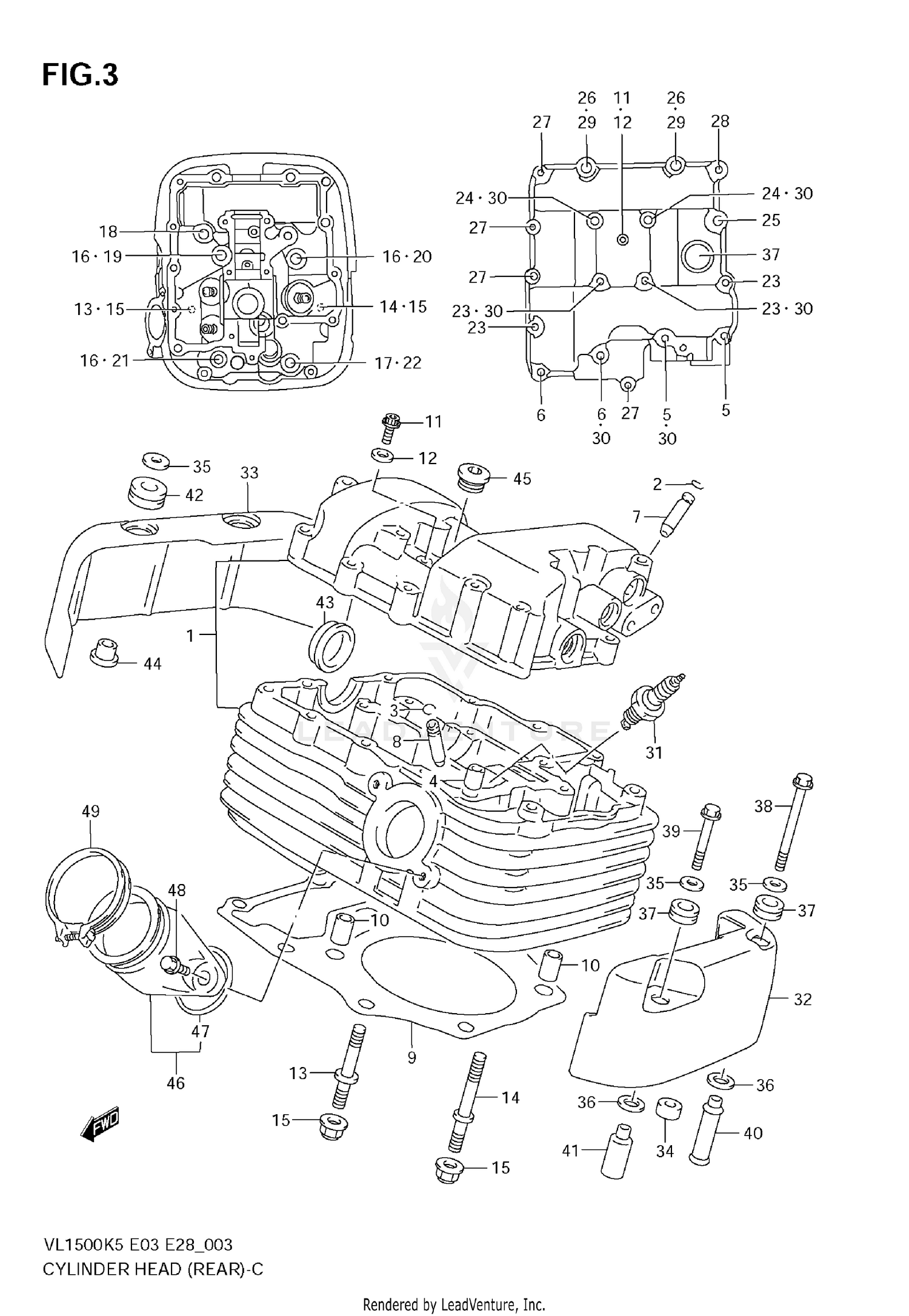 CYLINDER HEAD (REAR)