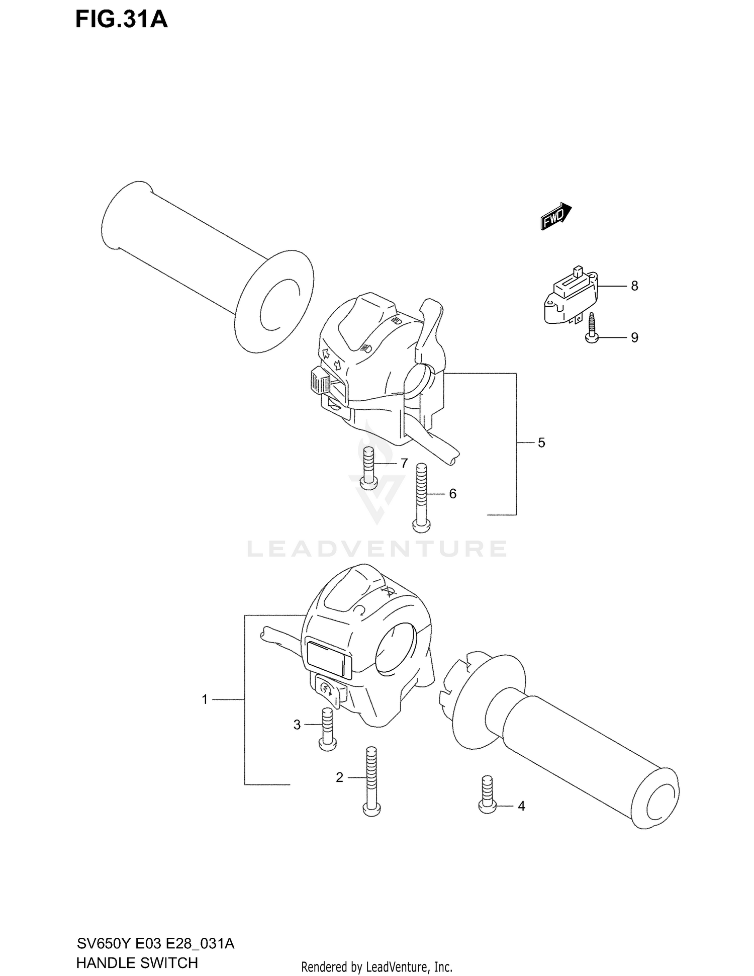 HANDLE SWITCH (SV650SX/SY/SK1/SK2)