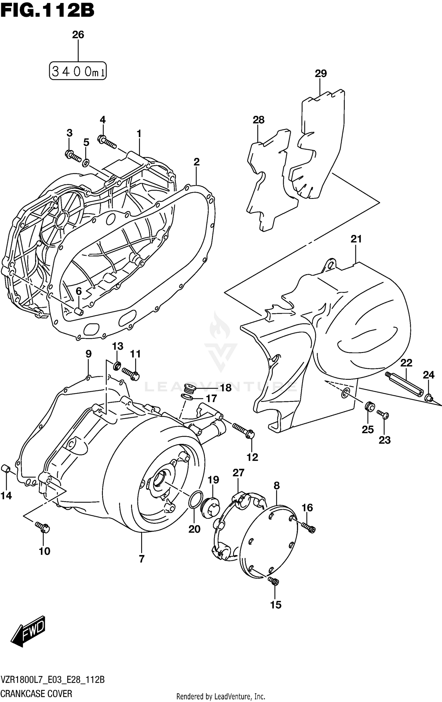 CRANKCASE COVER (VZR1800BZL7 E03)