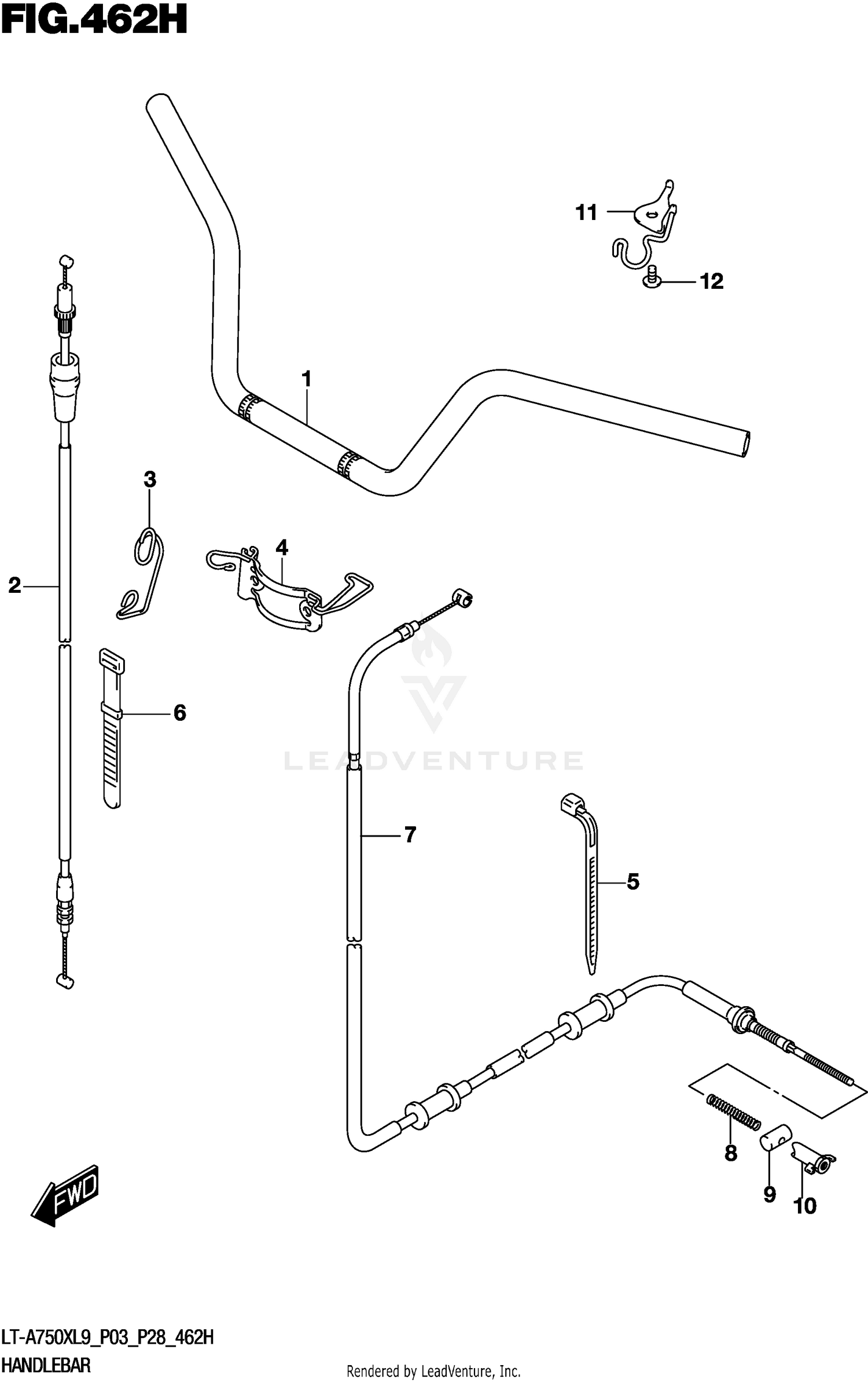 HANDLEBAR (LT-A750XPZL9 P28)