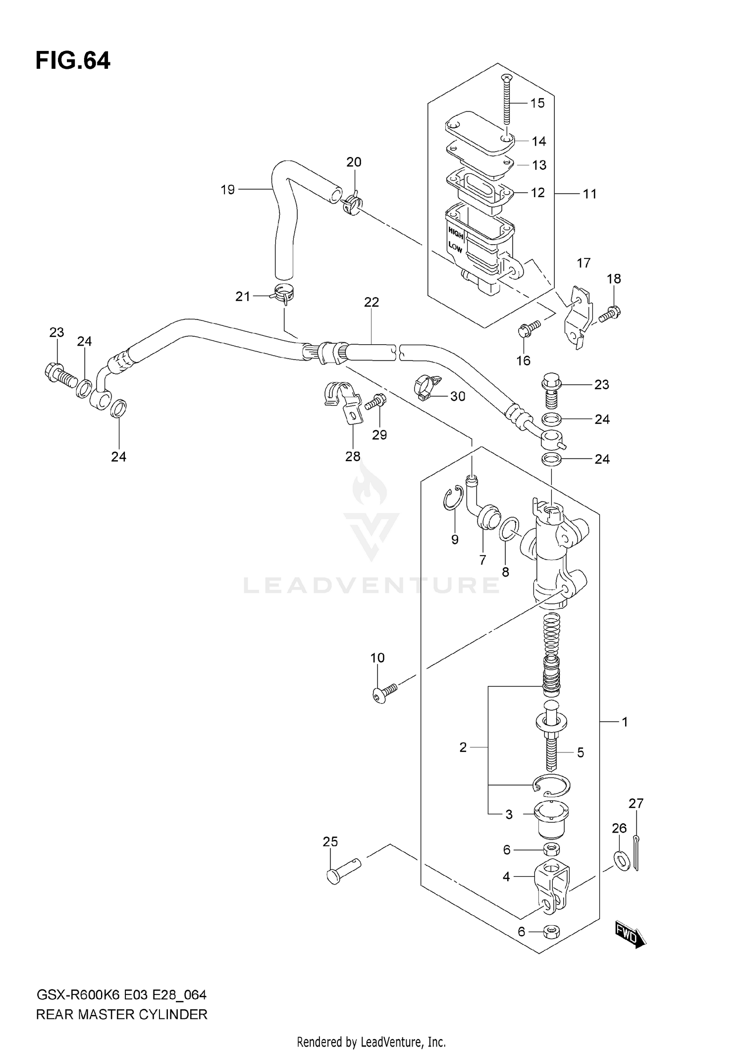 REAR MASTER CYLINDER