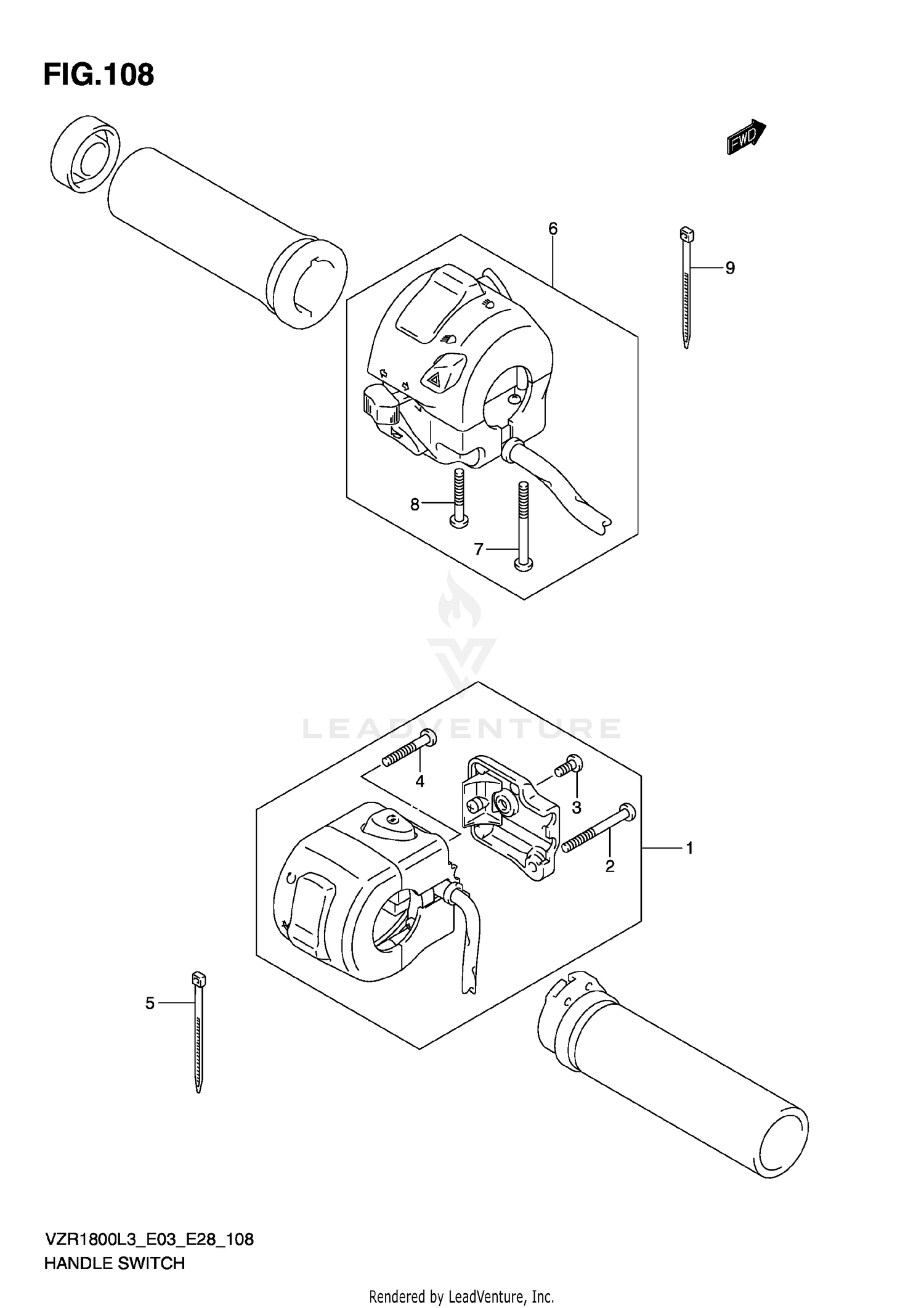 HANDLE SWITCH (VZR1800L3 E33)