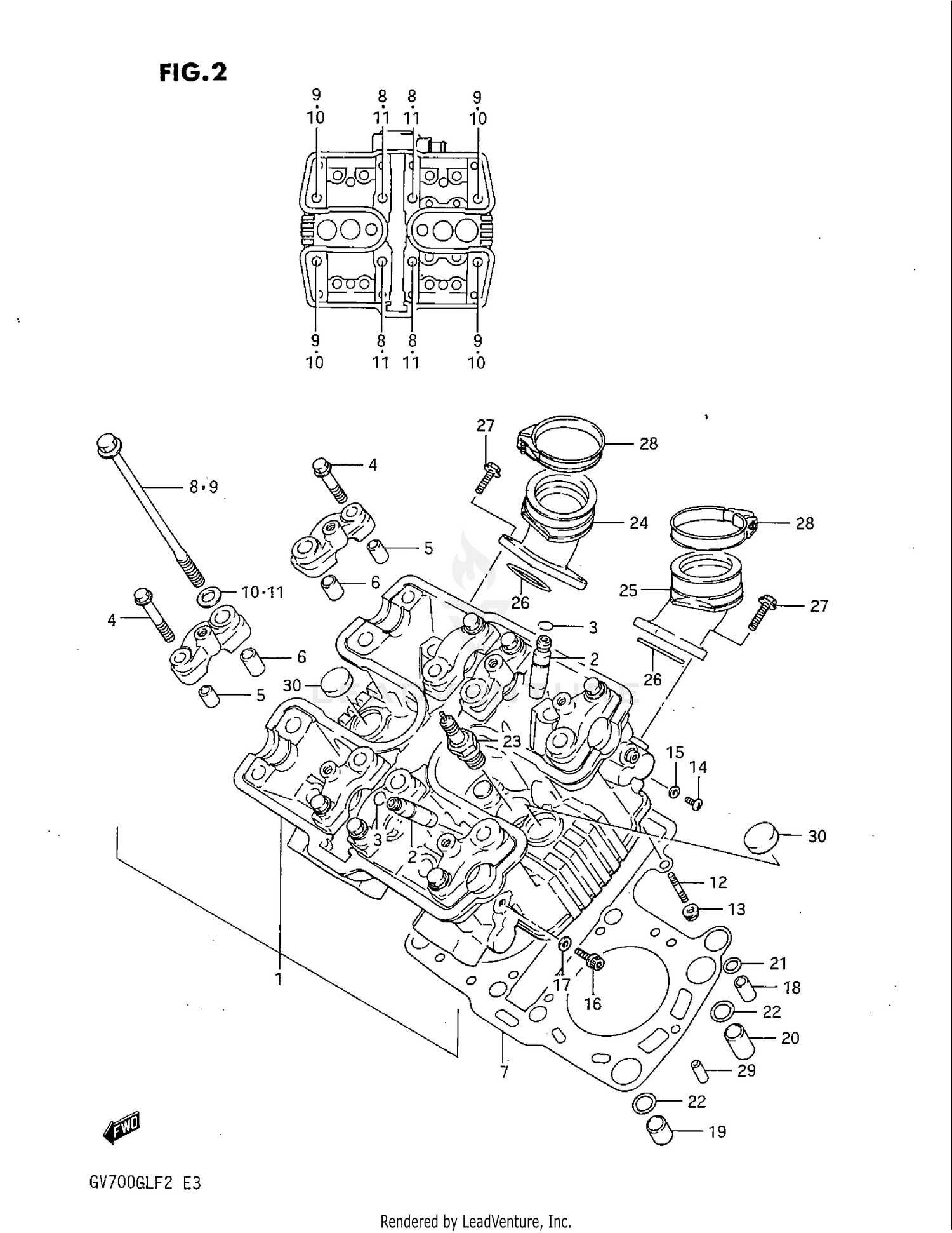 CYLINDER HEAD (FRONT)