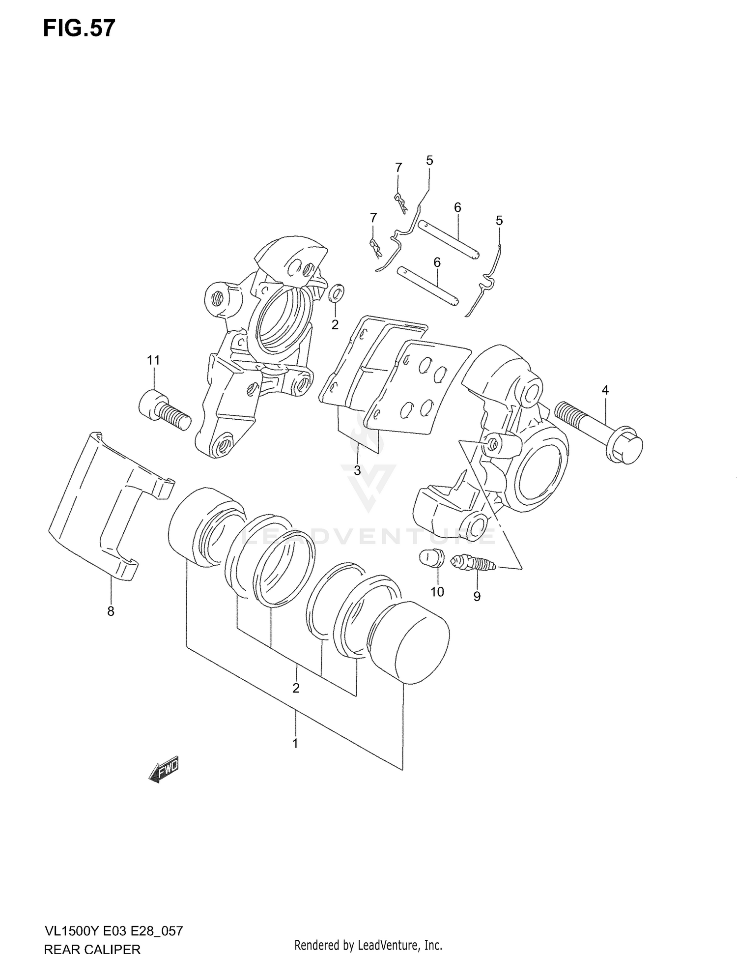 REAR CALIPER (MODEL W)