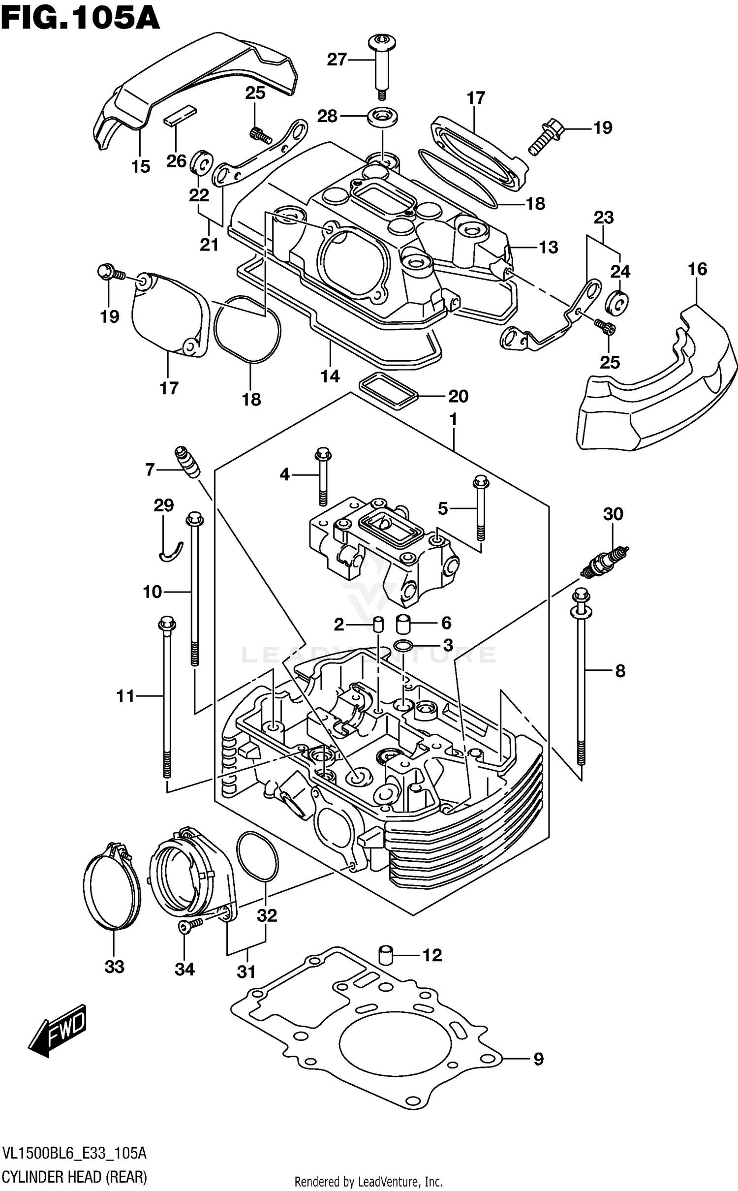 CYLINDER HEAD (REAR)