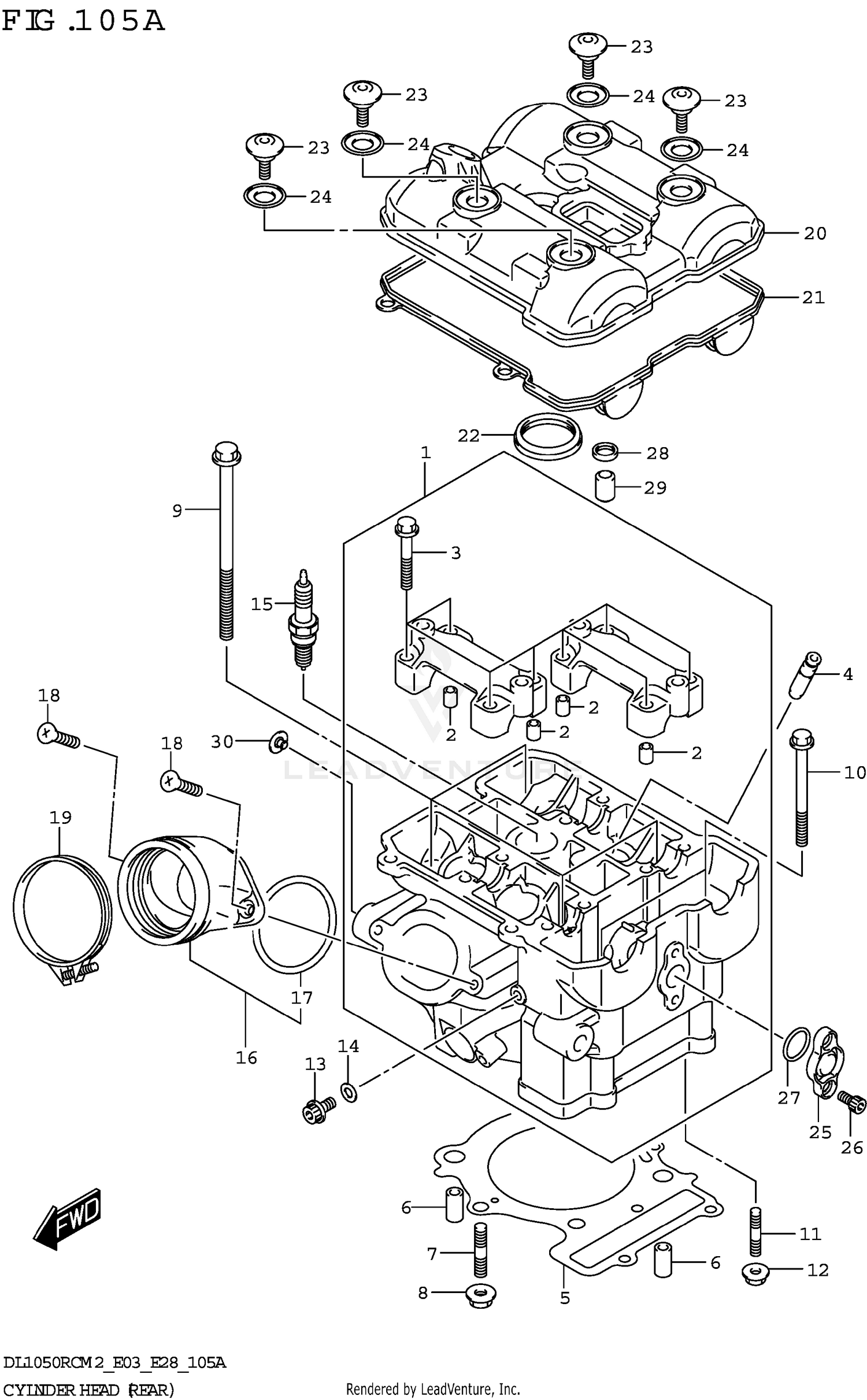 CYLINDER HEAD (REAR)