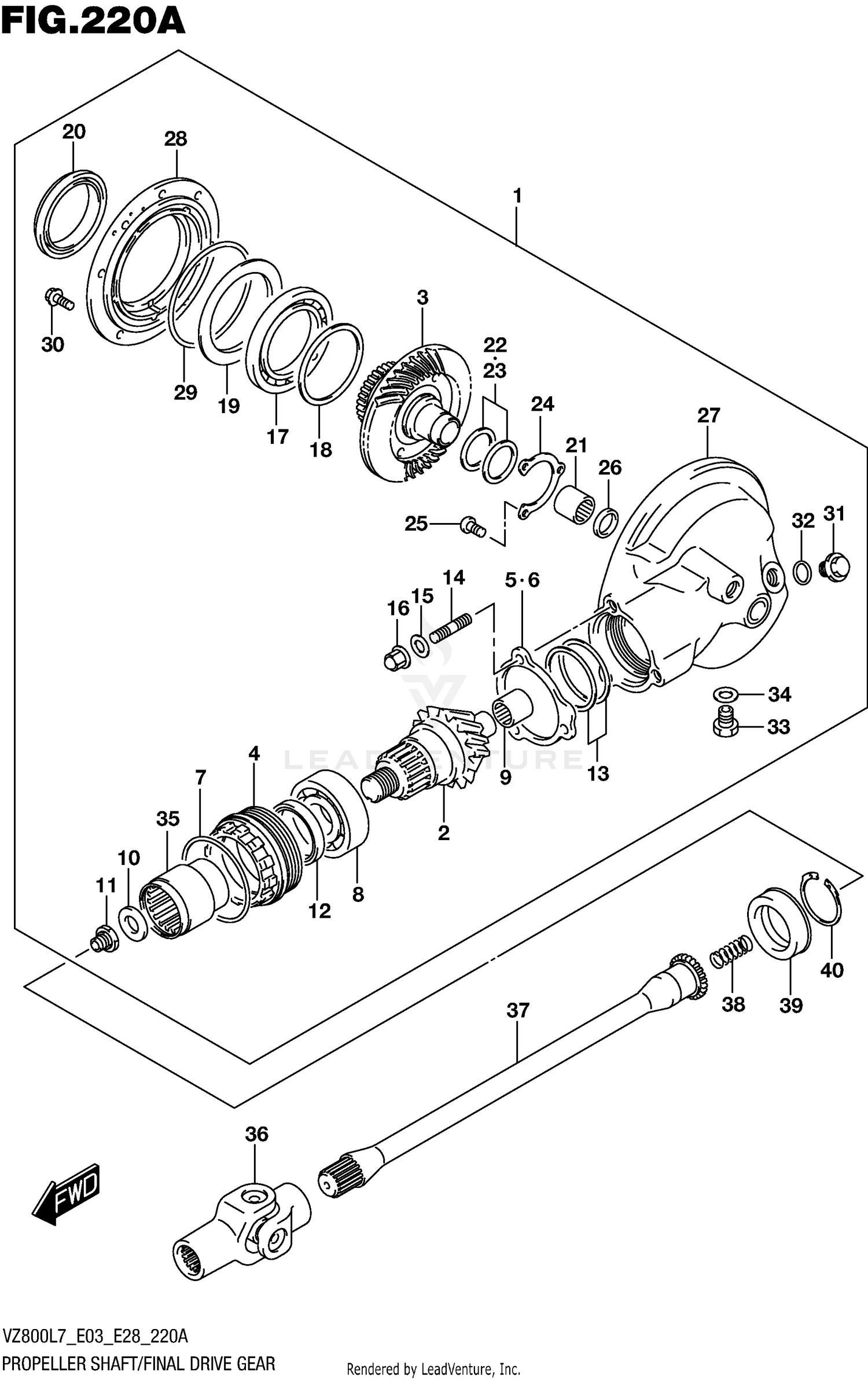 PROPELLER SHAFT/FINAL DRIVE GEAR