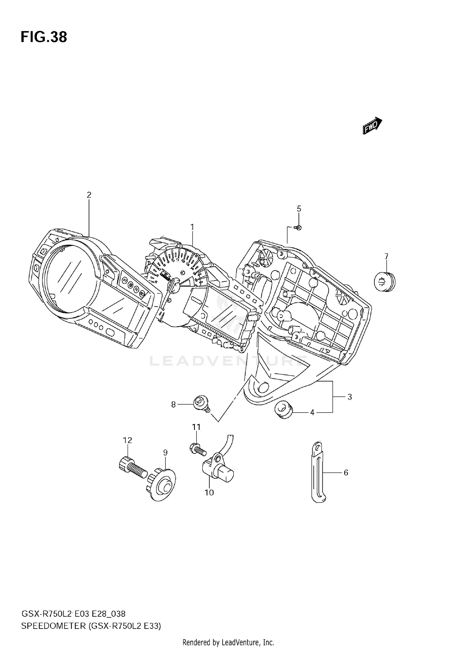 SPEEDOMETER (GSX-R750 L2 E33)