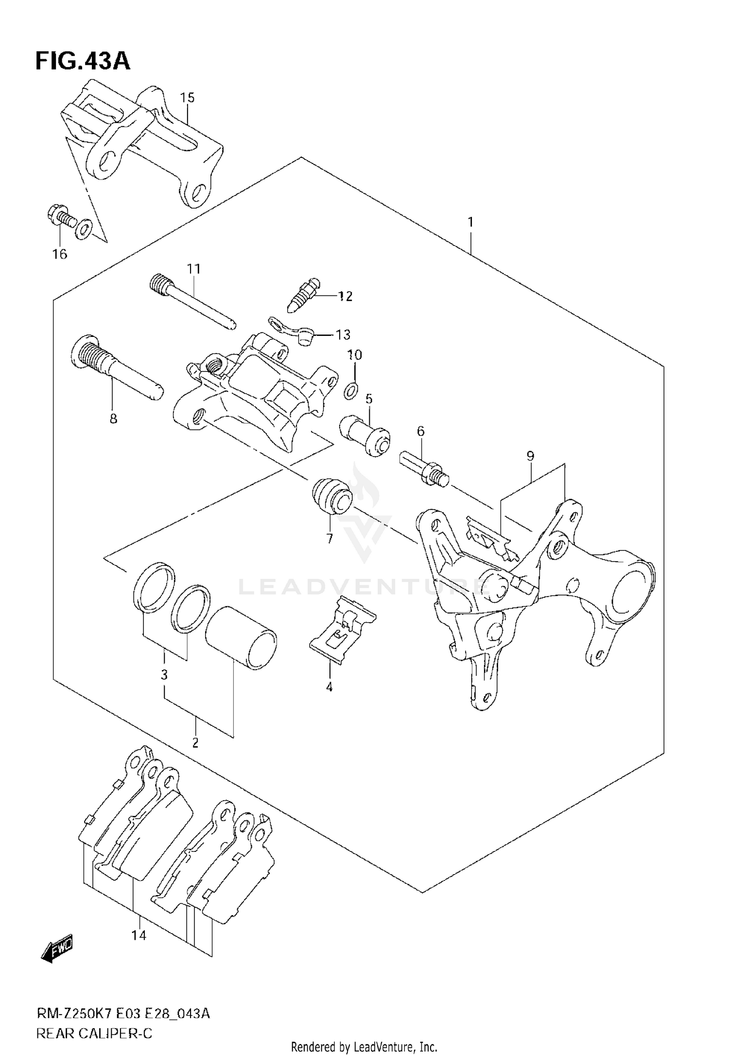 REAR CALIPER (MODEL K8/K9)