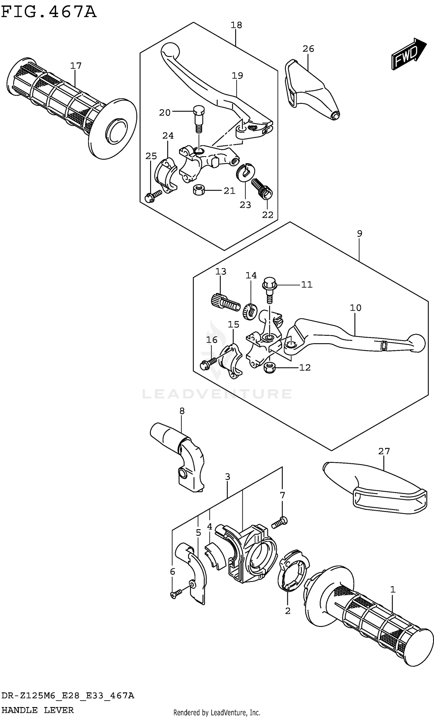 HANDLE LEVER (DR-Z125)