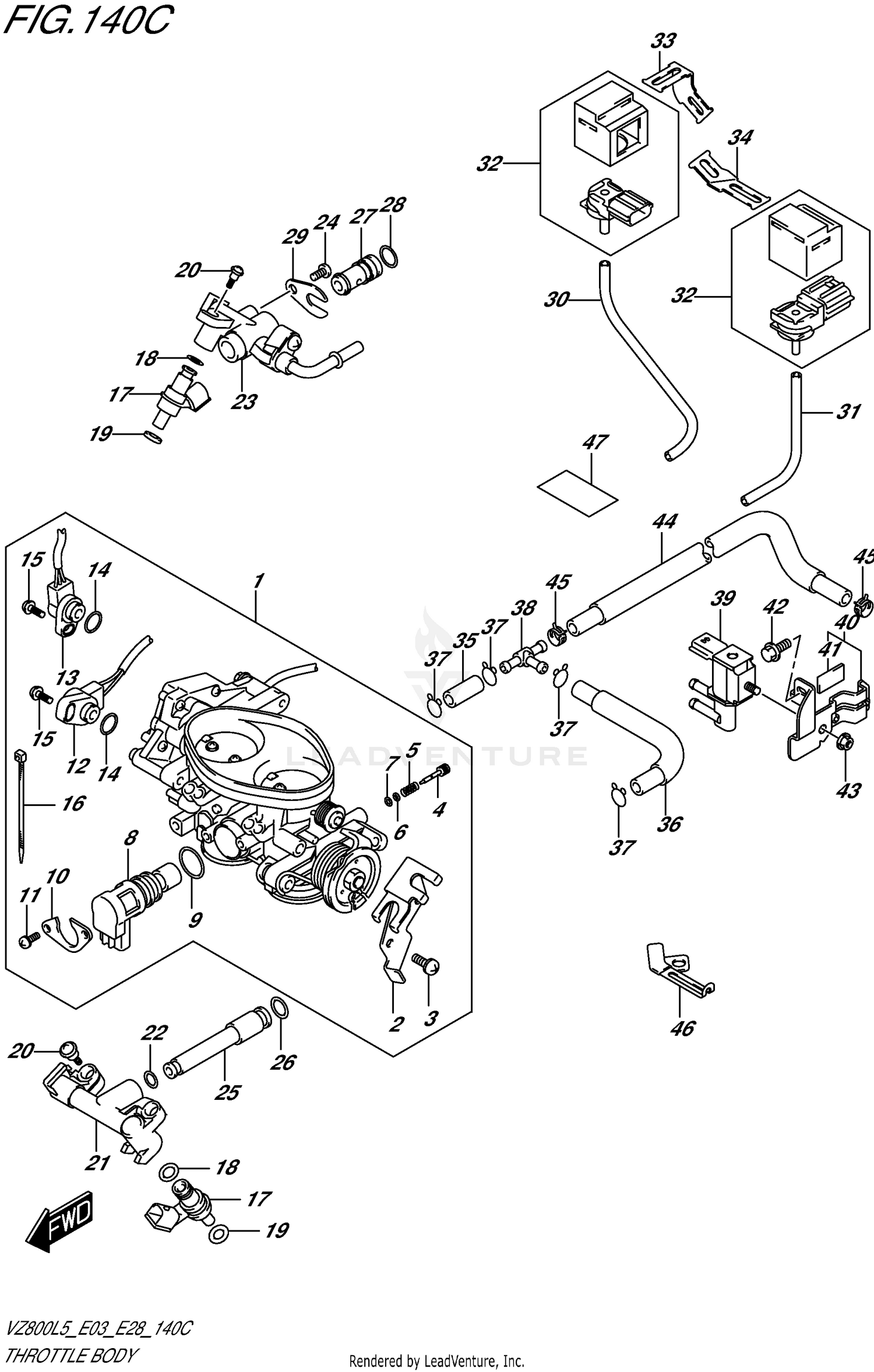 THROTTLE BODY (VZ800L5 E33)