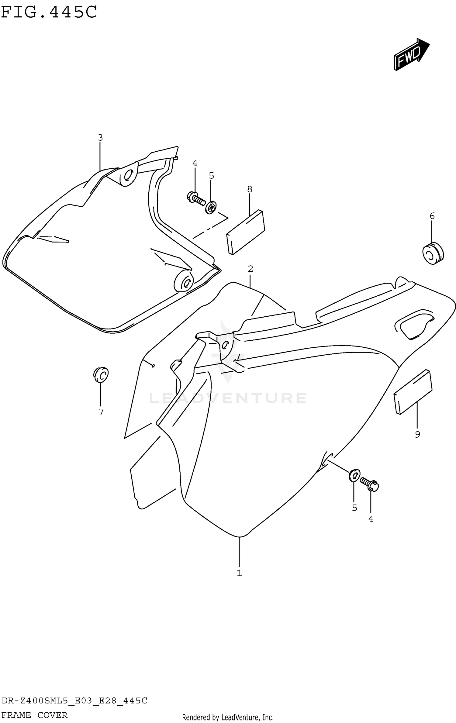 FRAME COVER (DR-Z400SML5 E33)