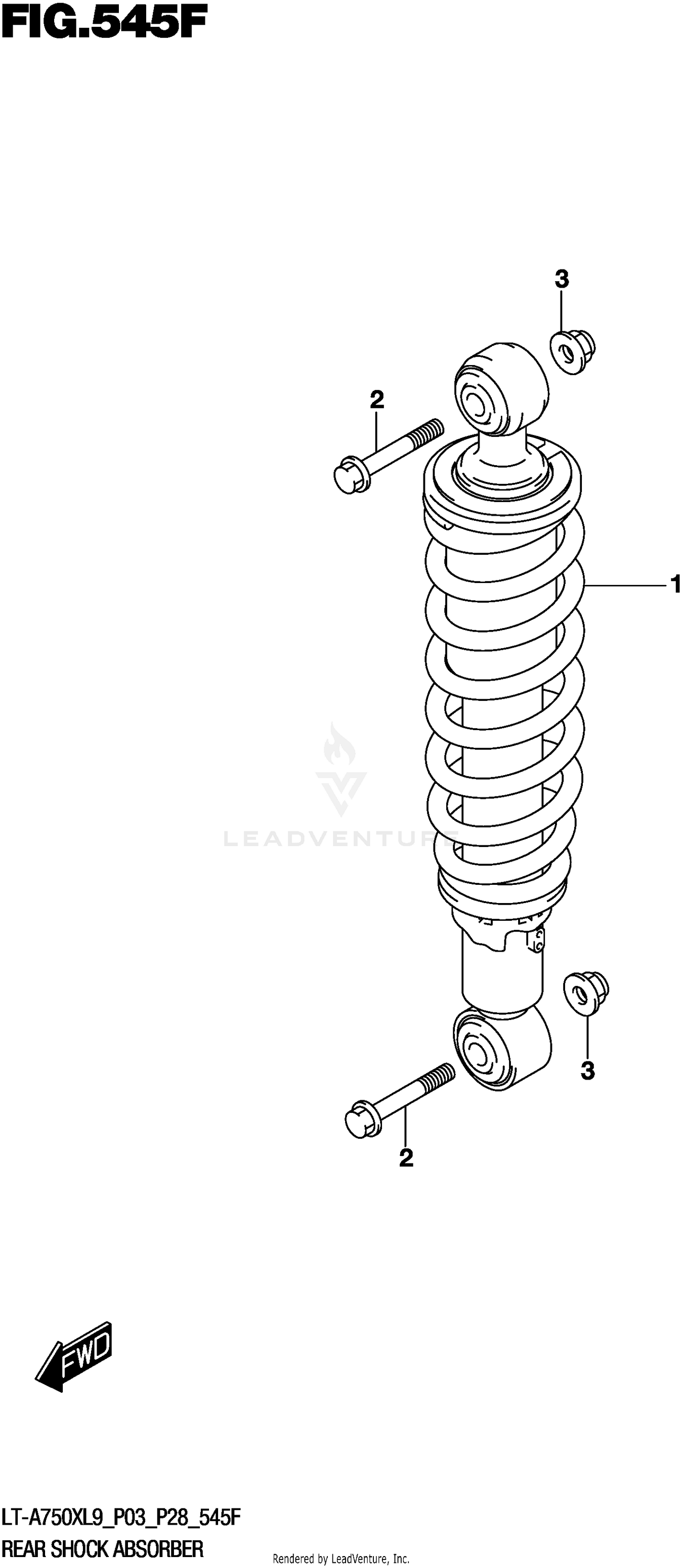 REAR SHOCK ABSORBER (LT-A750XPL9 P33)