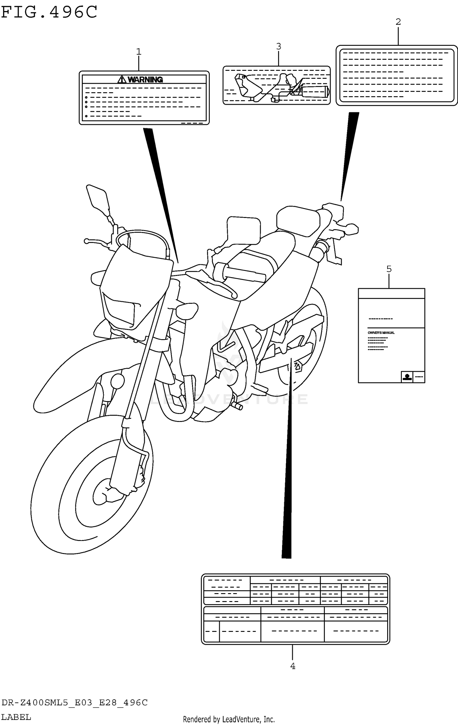 LABEL (DR-Z400SML5 E33)