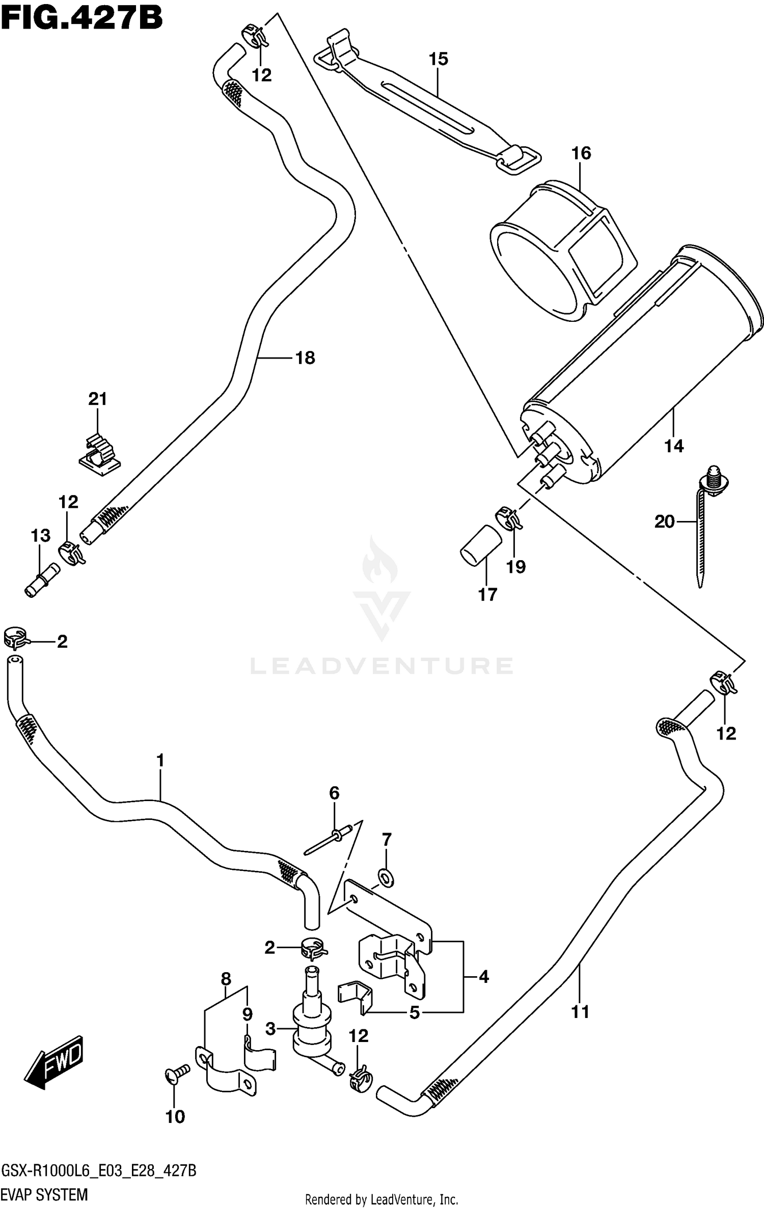EVAP SYSTEM (GSX-R1000AL6 E33)
