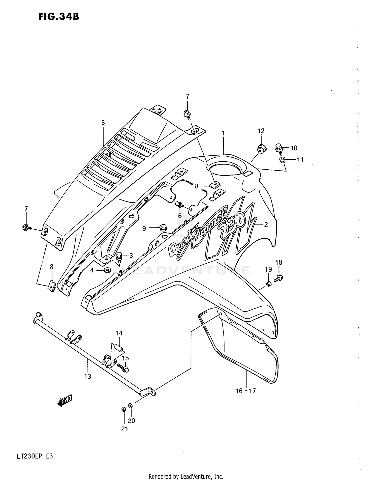 FRONT FENDER (MODEL N/P)