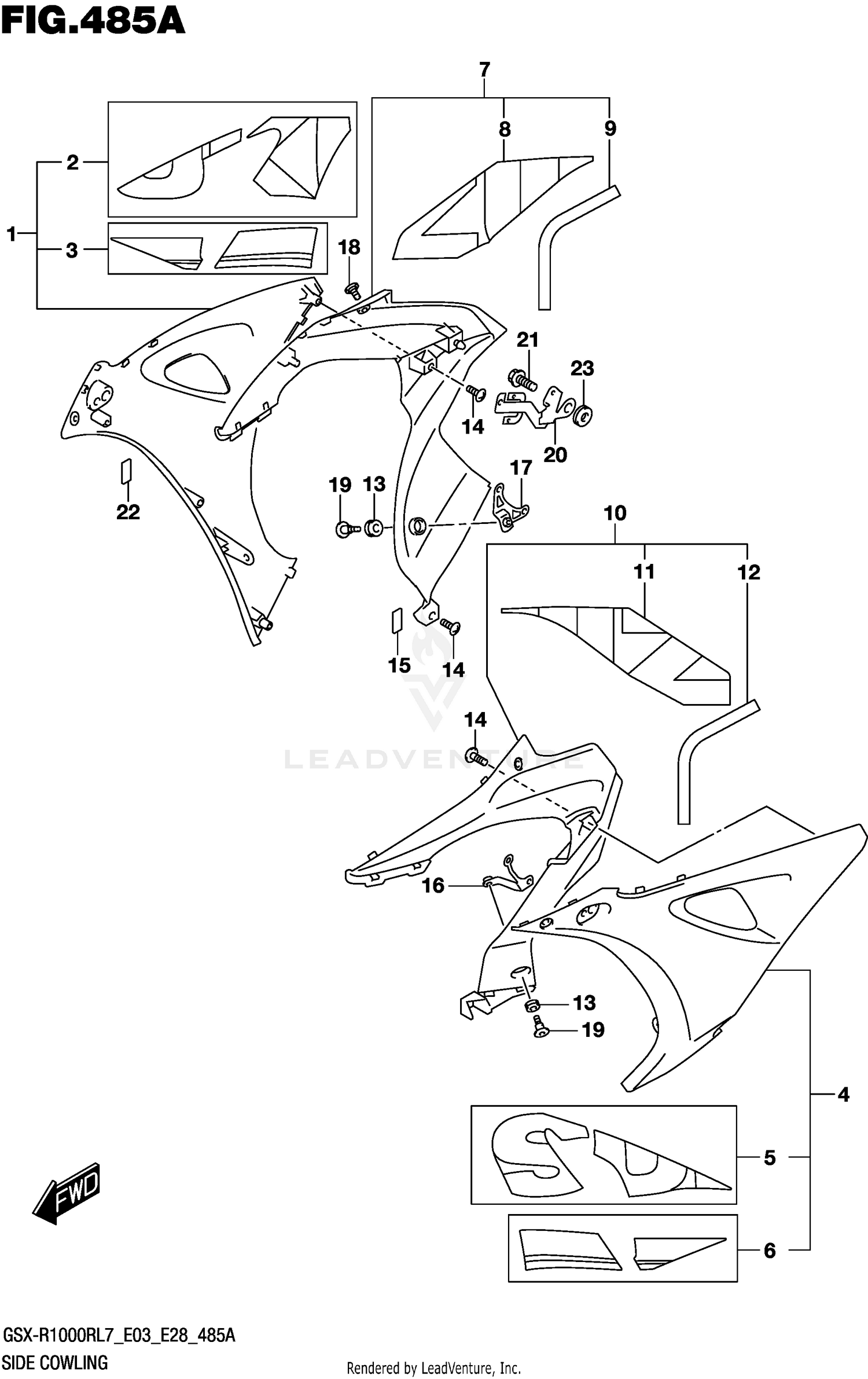 SIDE COWLING (GSX-R1000RL7 E03)