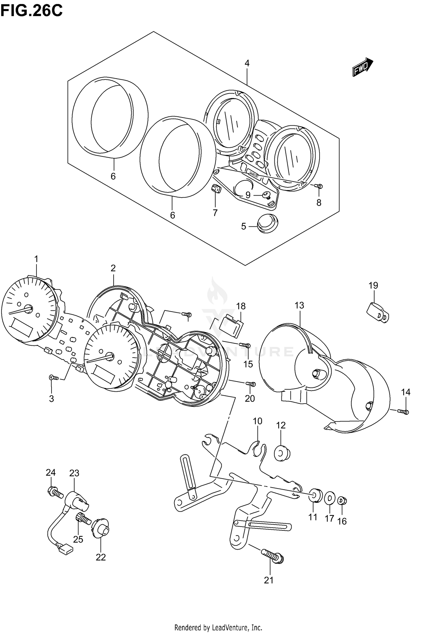 SPEEDOMETER (GSF1200K2/K3)