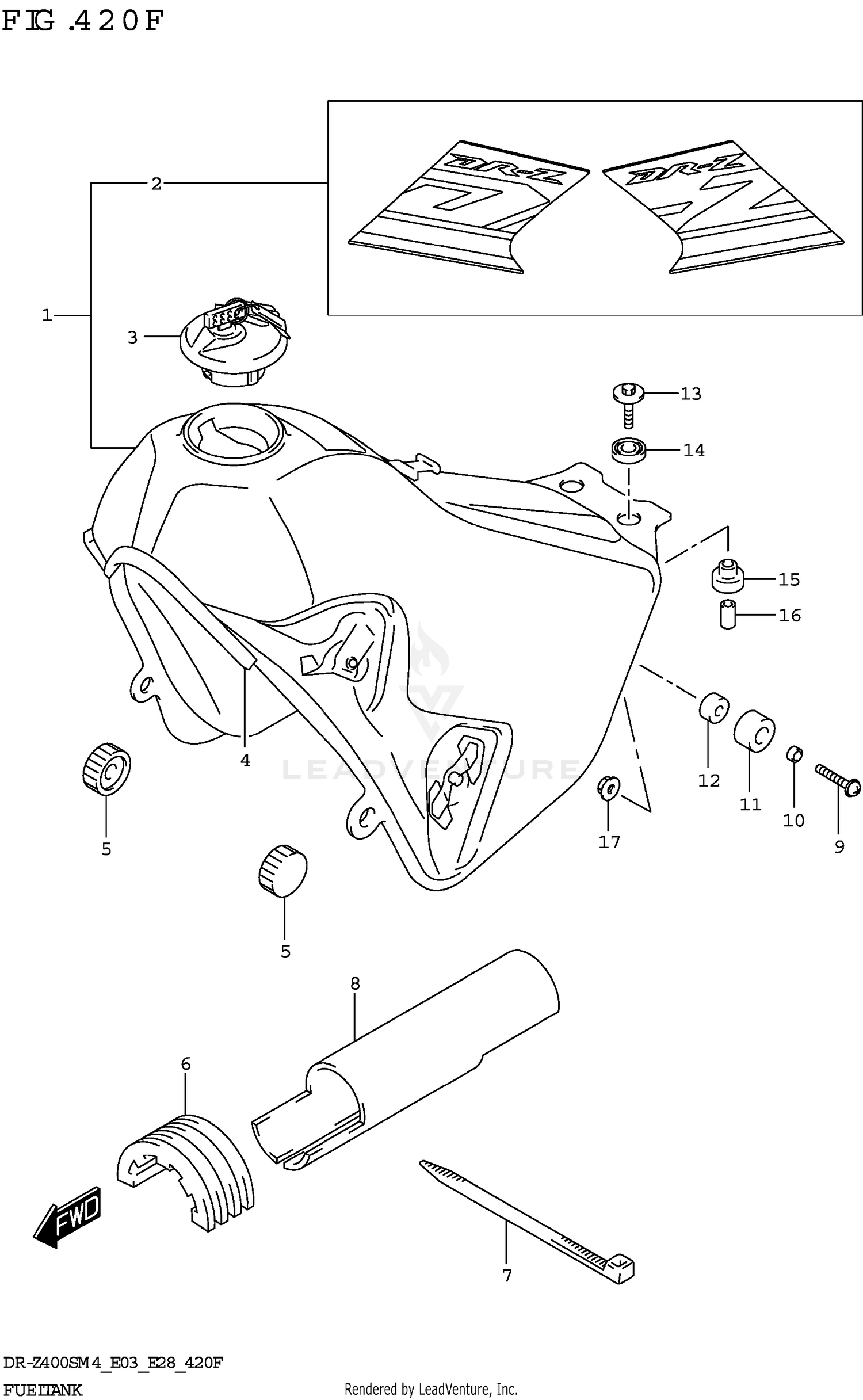 FUEL TANK (DR-Z400SM:E33)(CKS)