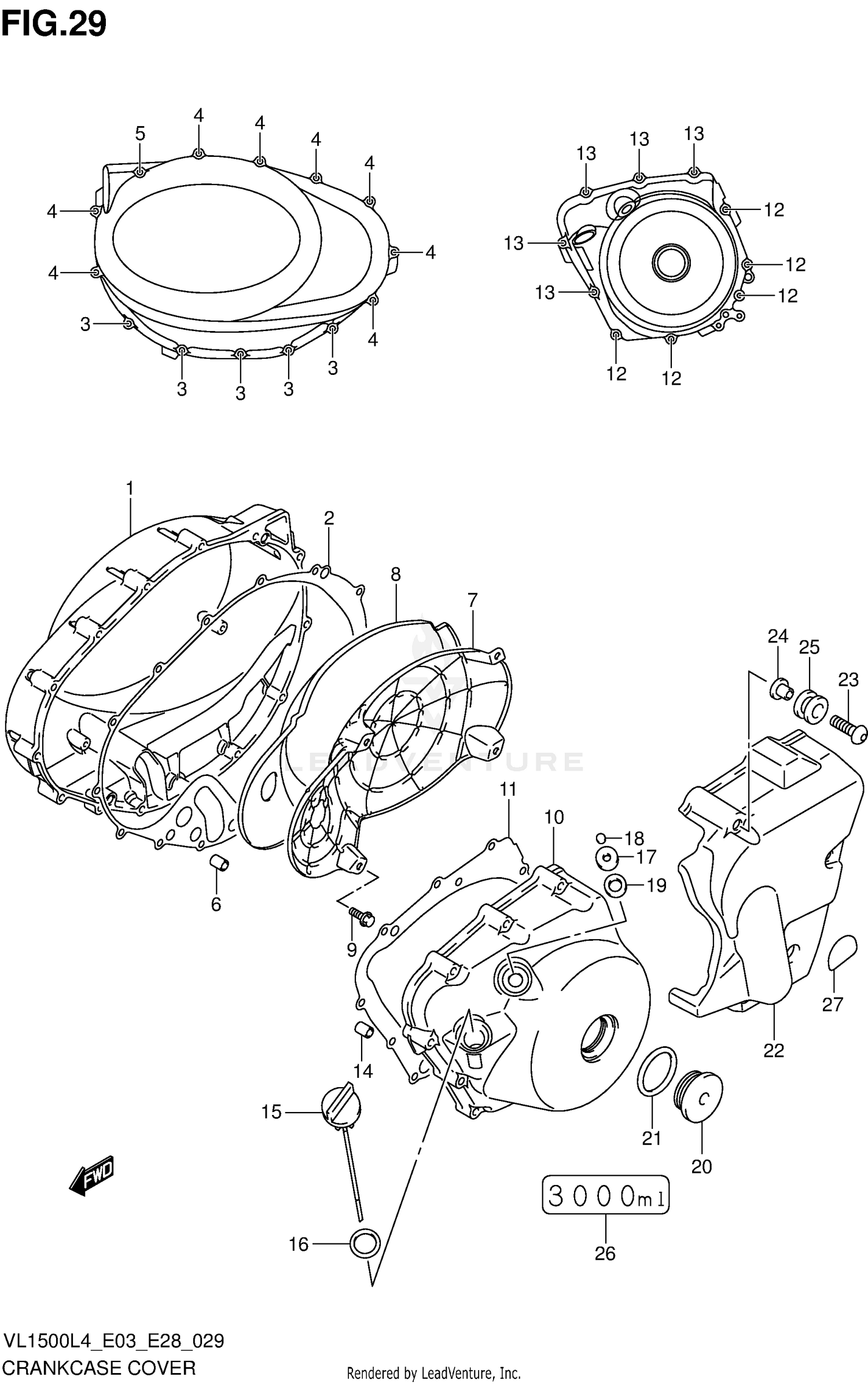 CRANKCASE COVER (VL1500BL4 E03)