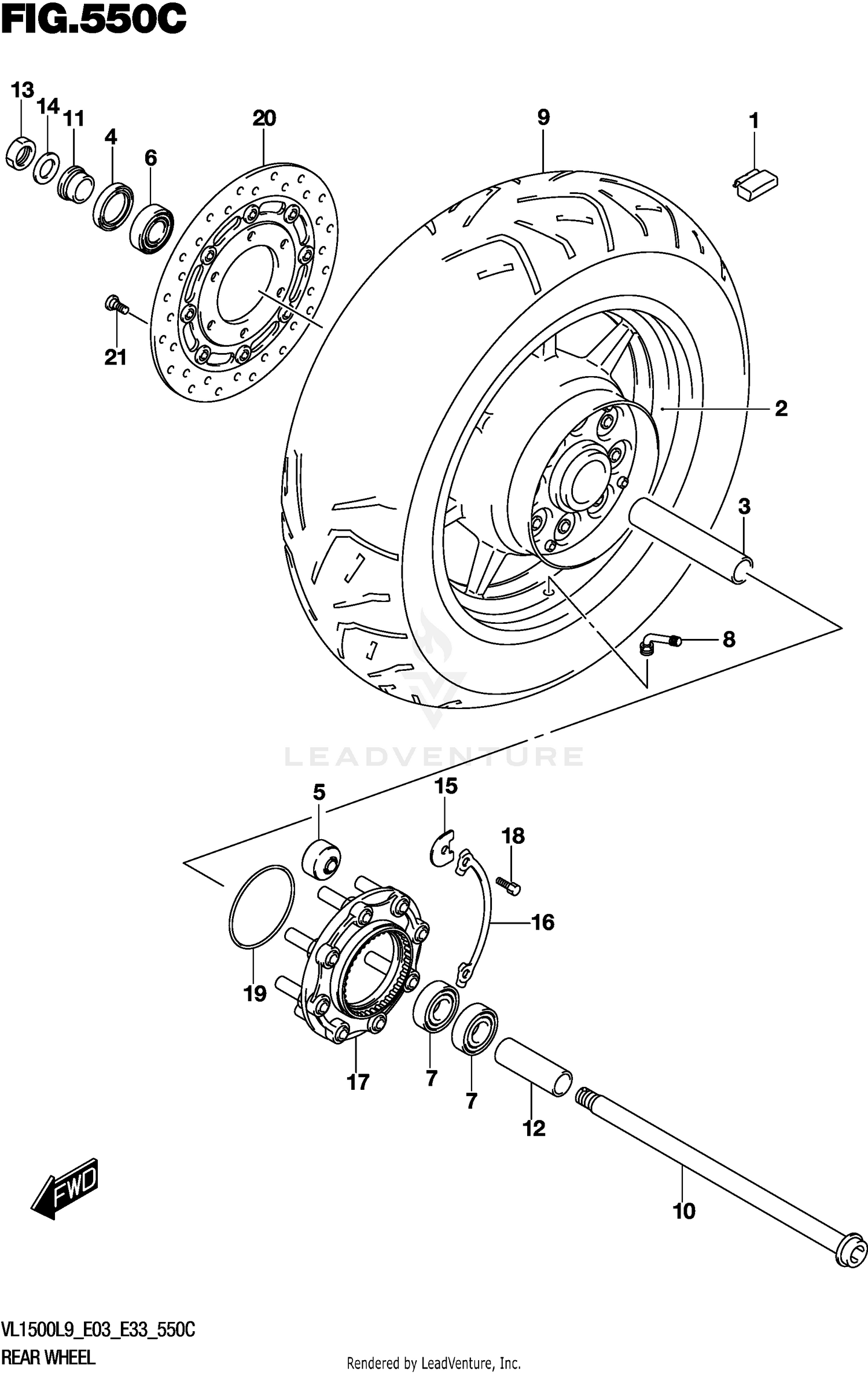 REAR WHEEL (VL1500TL9 E03)