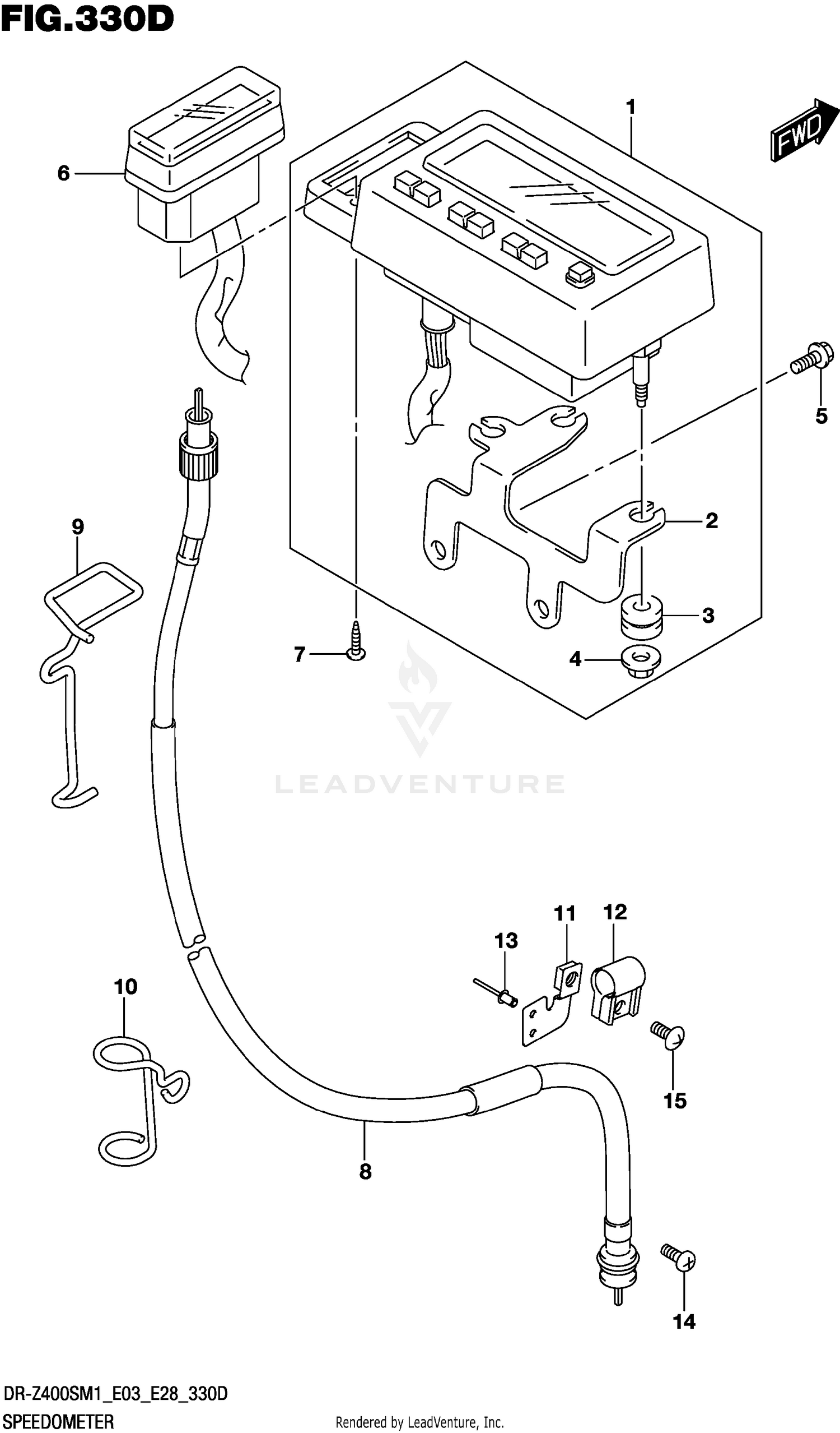 SPEEDOMETER (DR-Z400SM:E03,E33)