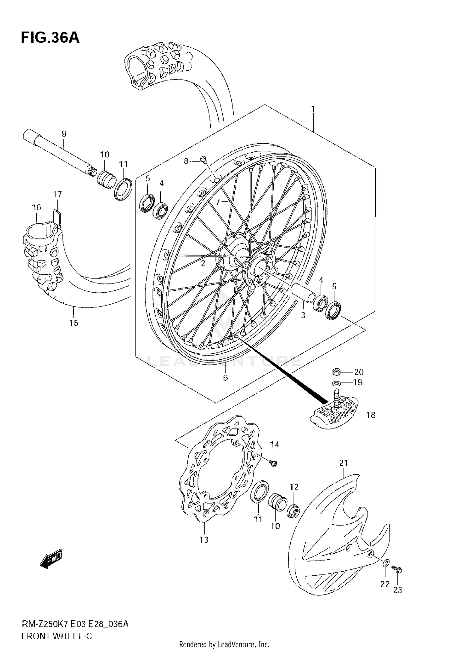 FRONT WHEEL (MODEL K8/K9)