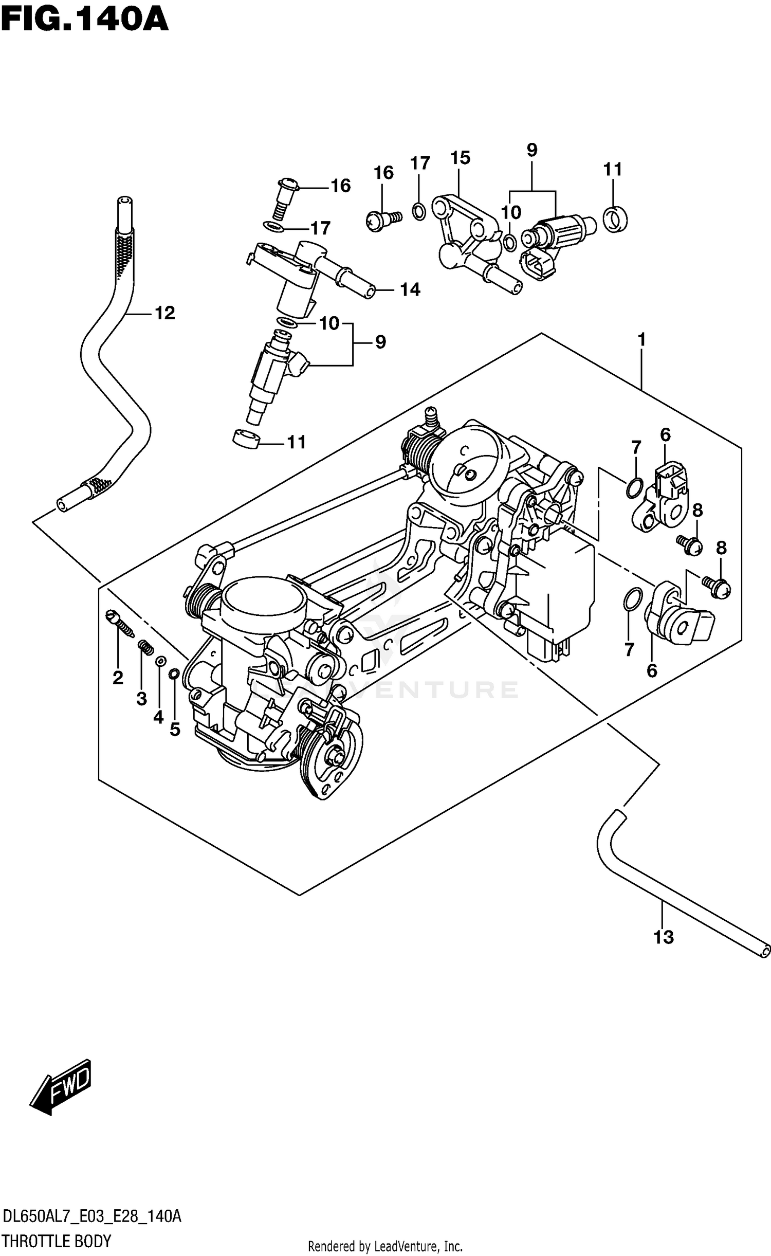 THROTTLE BODY (DL650AL7 E03)