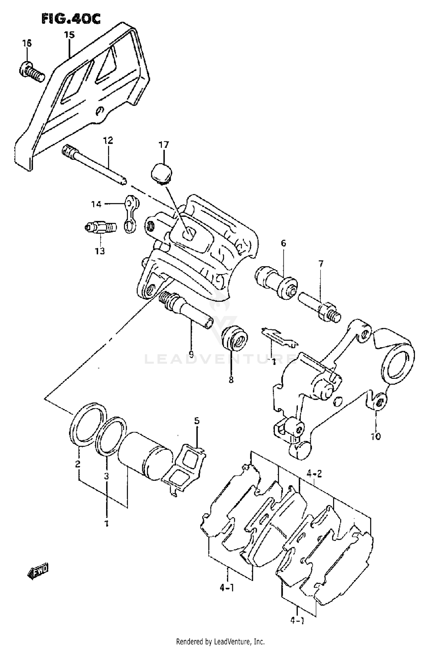 REAR CALIPER (MODEL P/R/S)