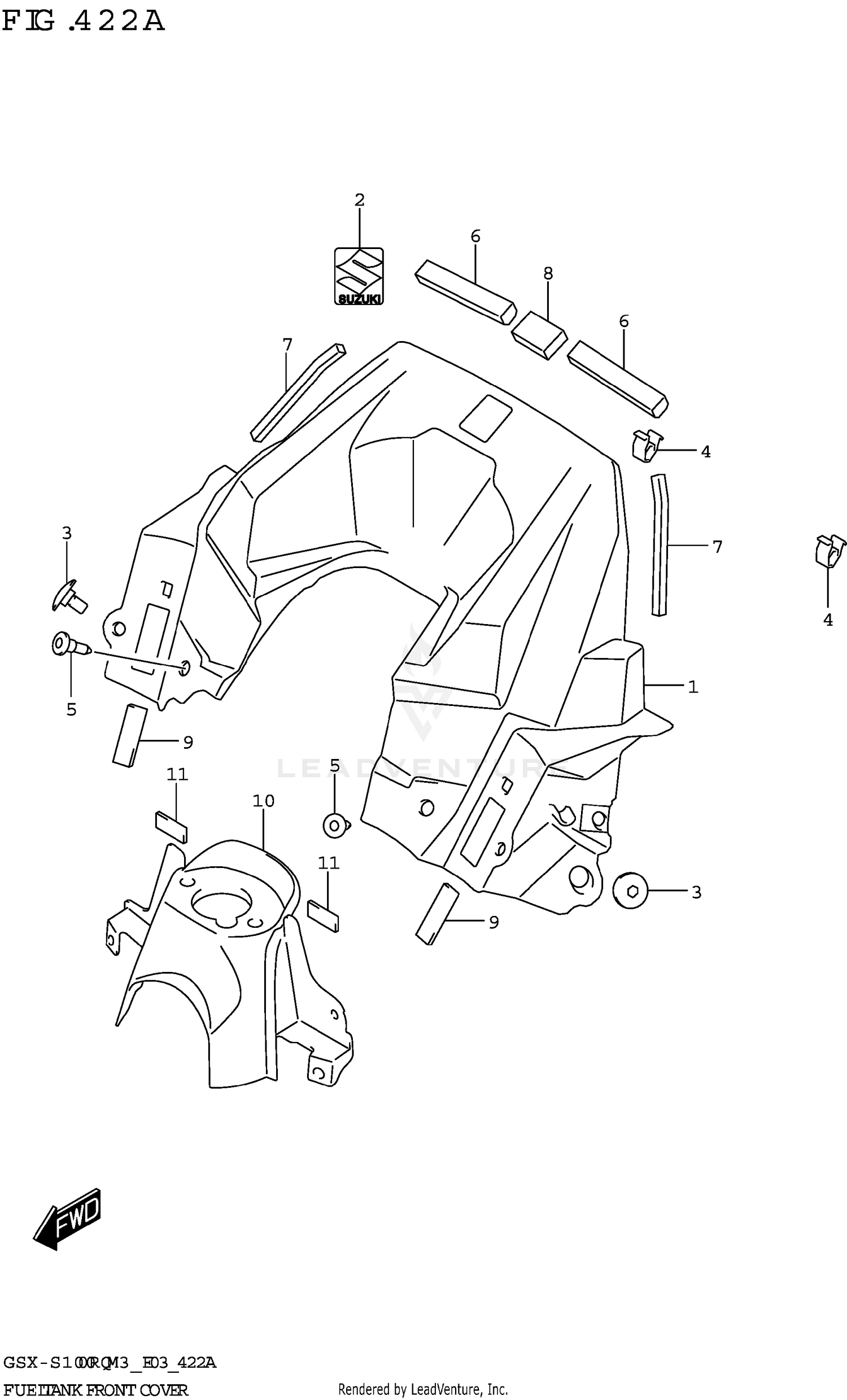 FUEL TANK FRONT COVER