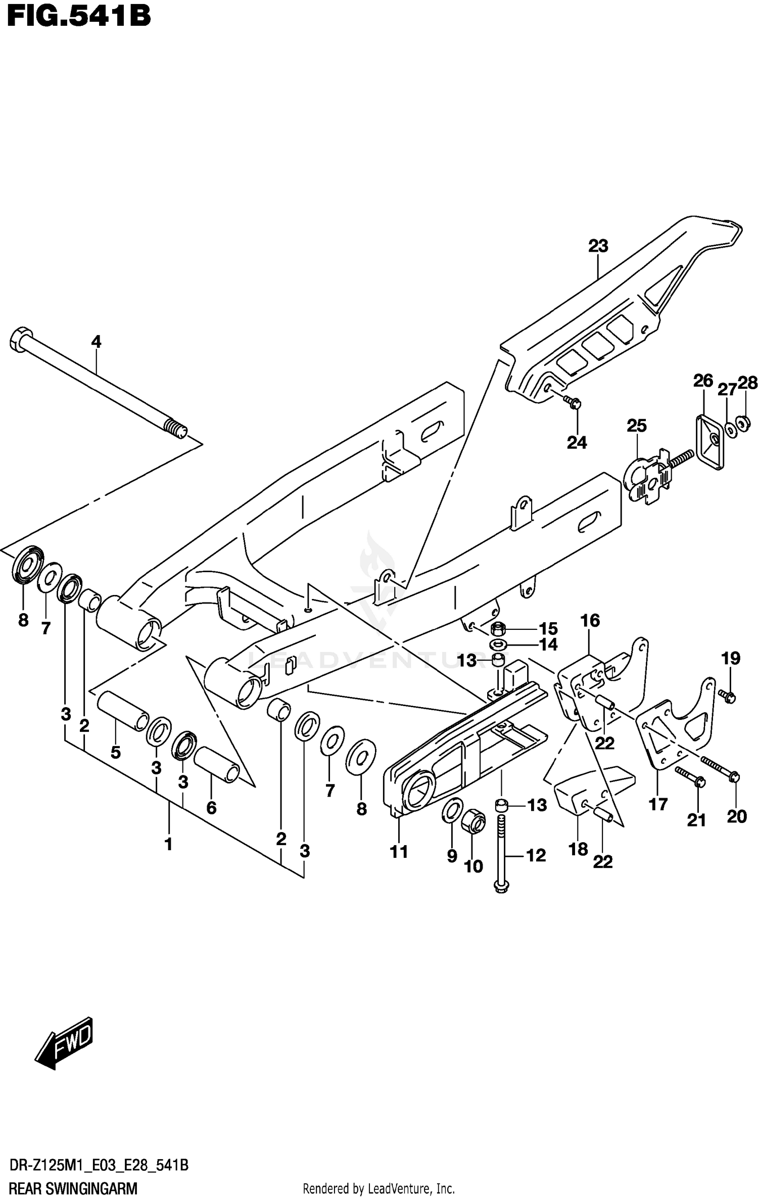 REAR SWINGINGARM (DR-Z125)